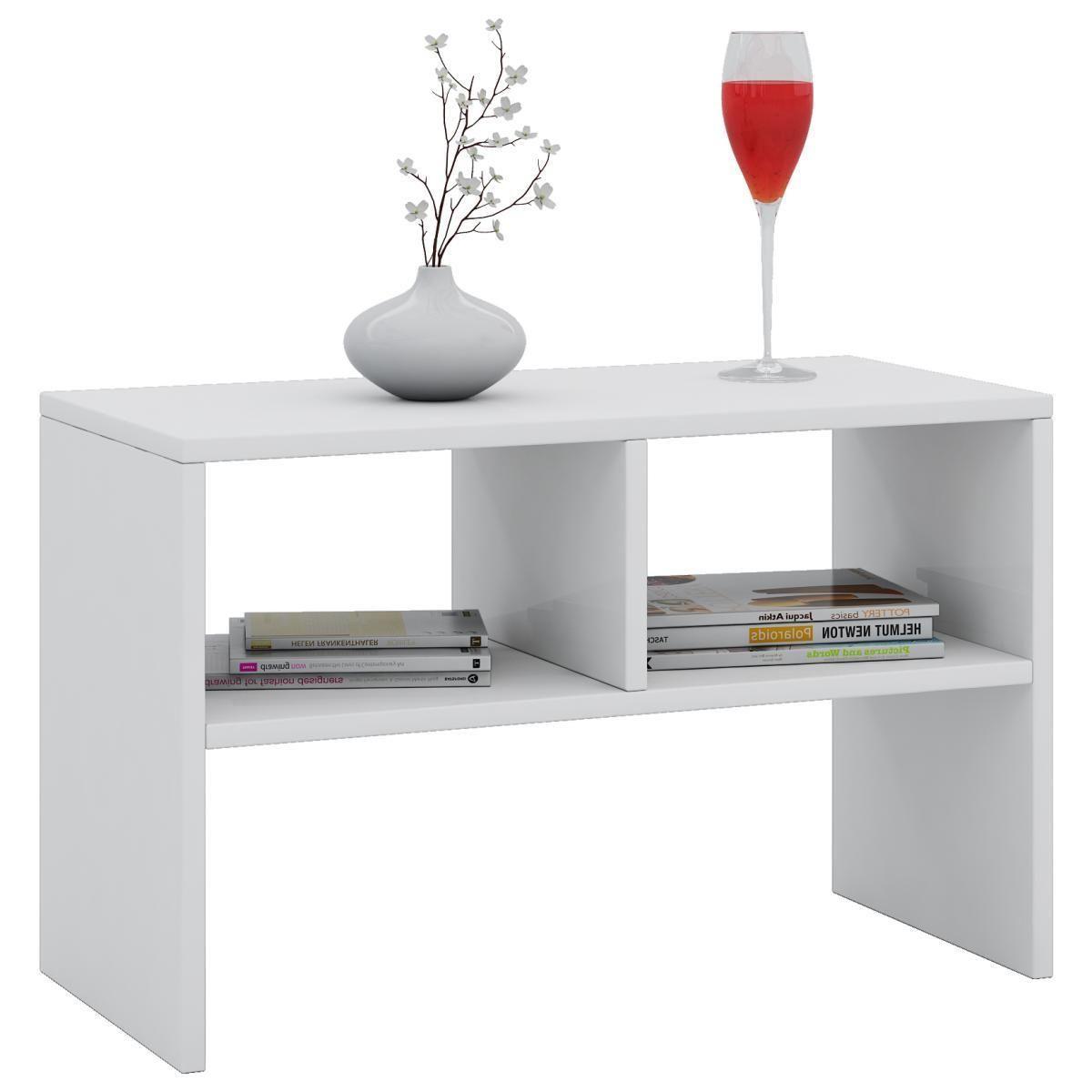 Klubska Miza Nachto, Bela, 63 Cm - bela, Basics, leseni material (63/30/40cm) - MID.YOU