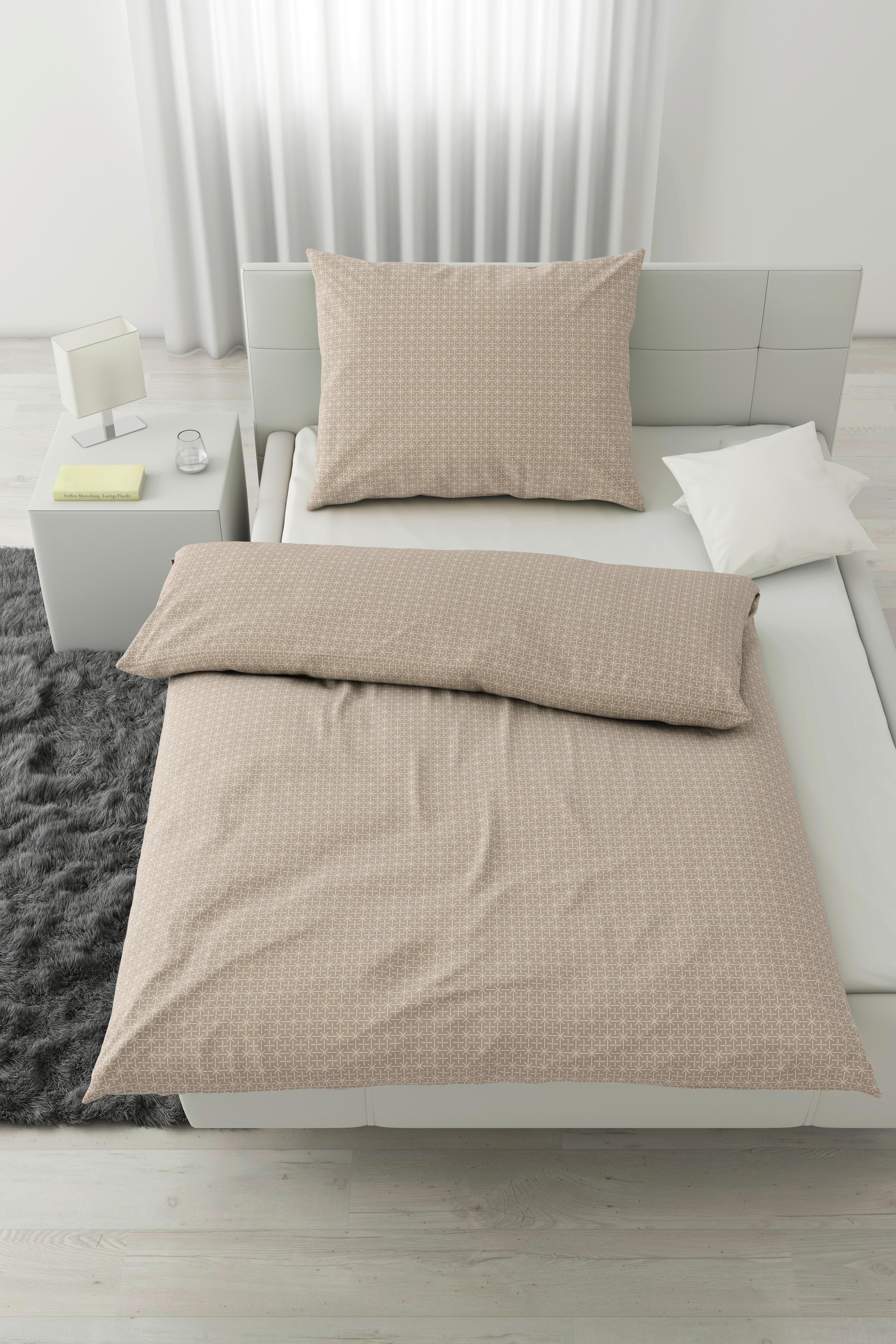 Ágyneműhuzat-garnitúra Laura - bézs, Konventionell, textil (140/200cm) - Modern Living