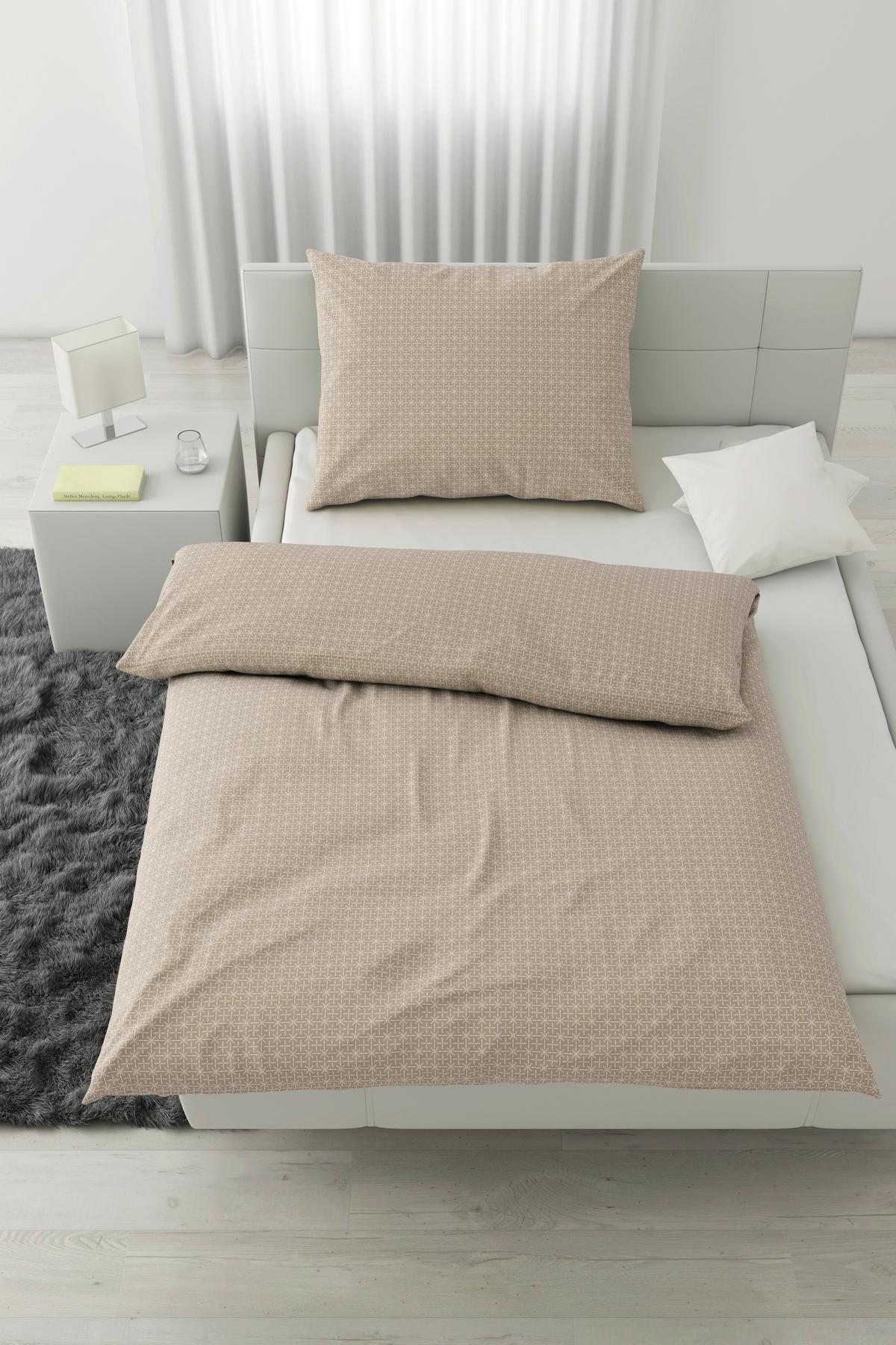 Ágyneműhuzat-garnitúra Laura - bézs, Konventionell, textil (140/200cm) - Modern Living
