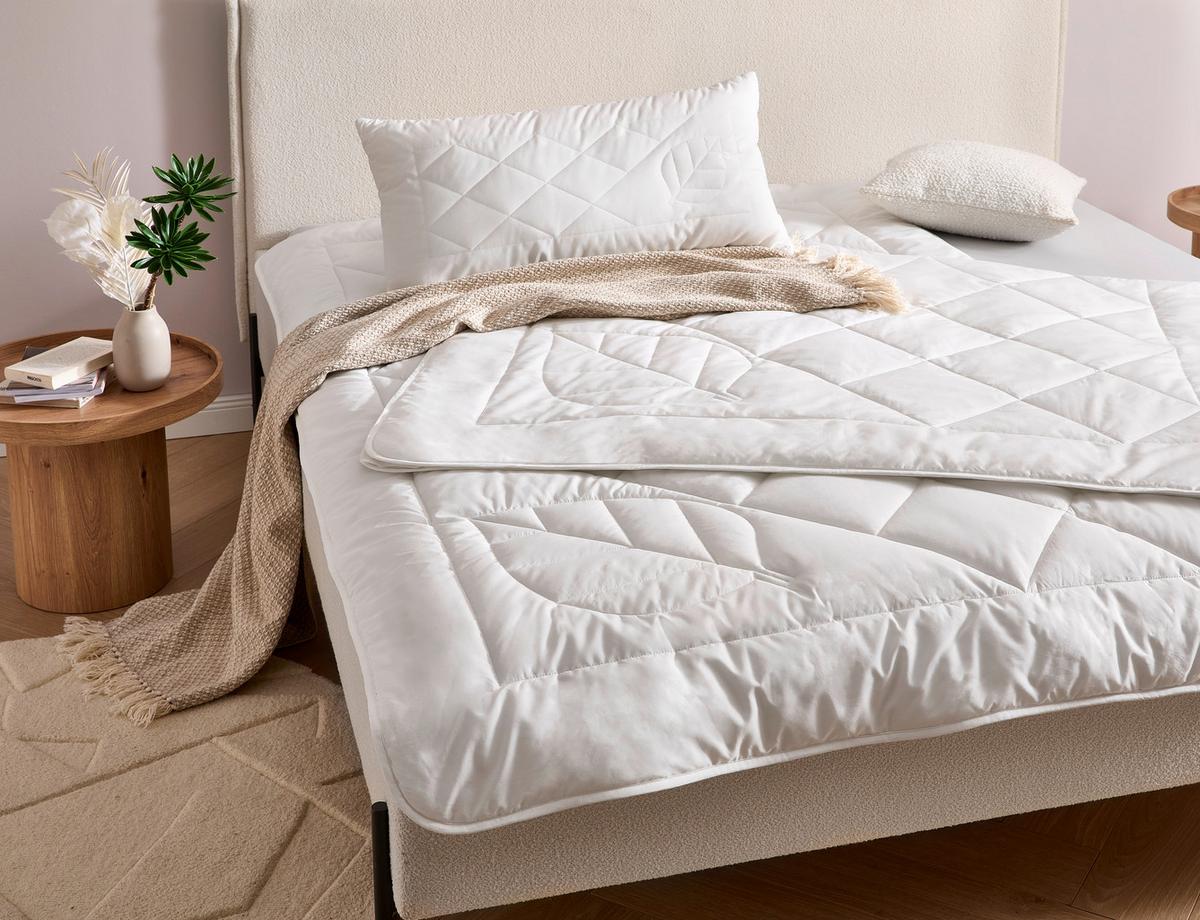 KOŁDRA LETNIA LIZARD - biały, Konventionell, tkanina (200/200cm) - Sleeptex