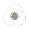 LED-TAKLAMPA ROLAND - silver/nickelfärgad, Modern, metall/plast (47/38,5/8cm) - Mömax