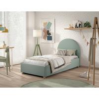 Kinder-/Juniorbett MOON Grün ca. 90x200 cm Bouclé - Naturfarben/Grün, ROMANTIK / LANDHAUS, Holz/Textil (90/200cm) - Vipack
