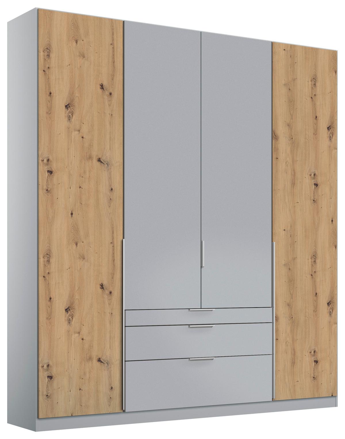 Ormar S Klasičnim Vratima Alabama - hrast Artisan/svijetlo siva, Moderno, drvni materijal (181/229/54cm) - Modern Living