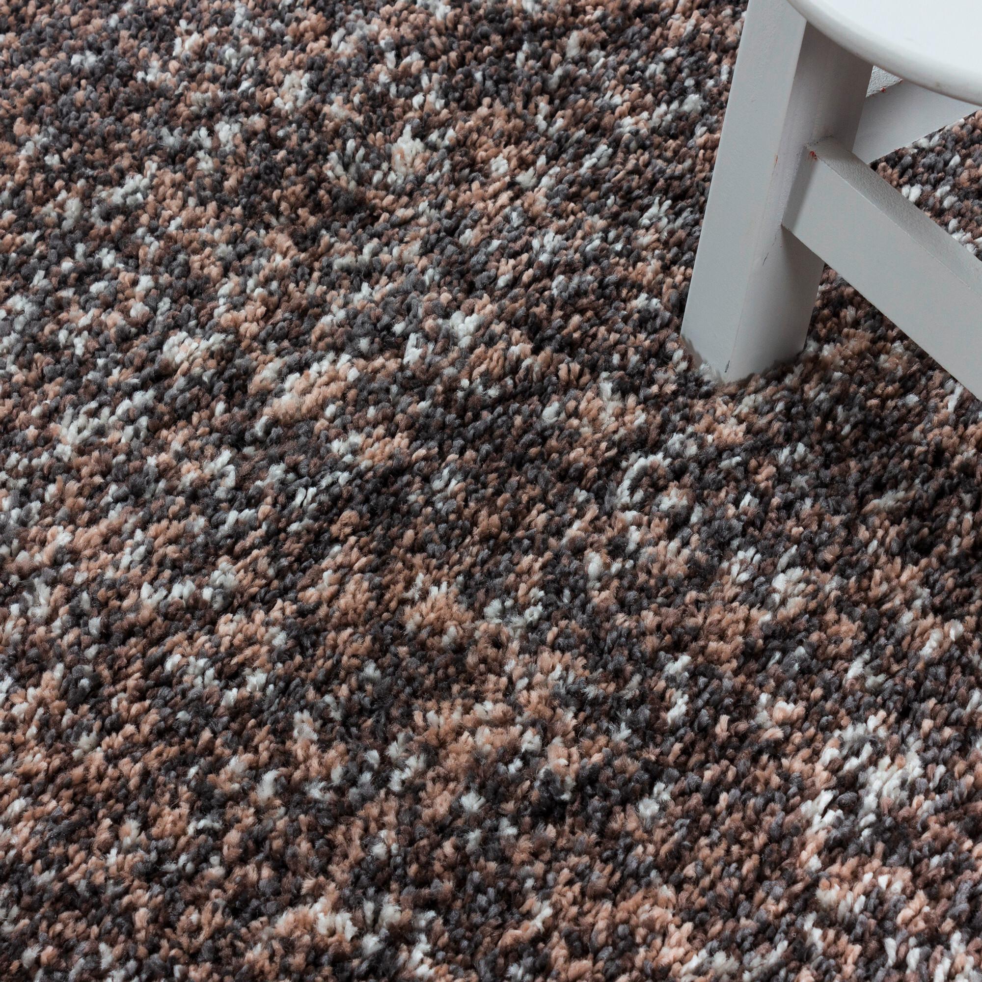 Hochflorteppich Enjoy Taupe Ø ca. 200cm - Taupe, KONVENTIONELL, Textil (200/200cm) - Novel