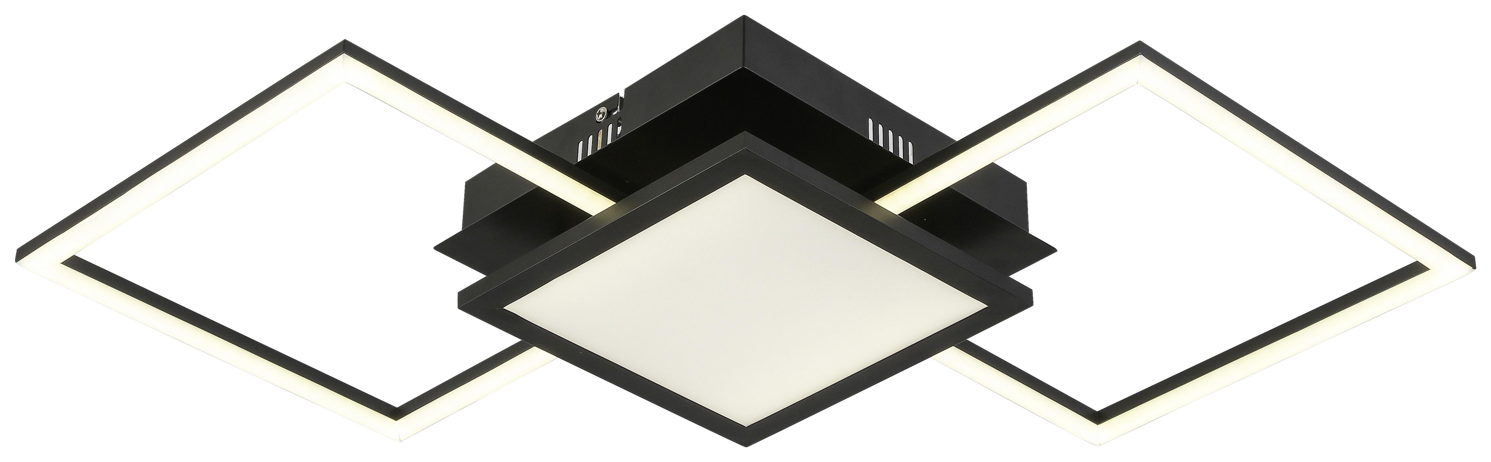 LED-Deckenleuchte Hamo max. 32 Watt - Schwarz, Modern, Kunststoff/Metall (72/36/8,2cm) - Modern Living
