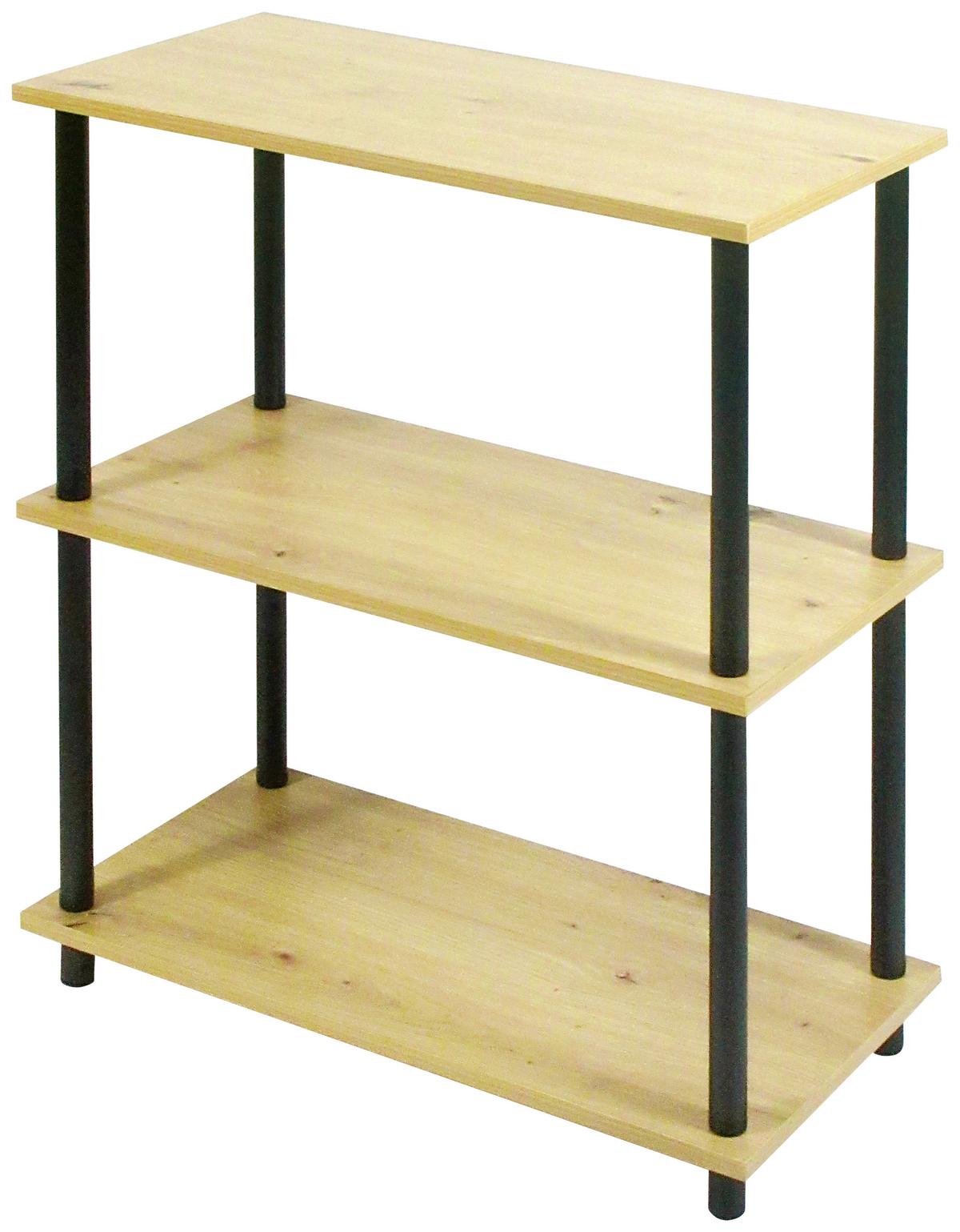 Polica Timilli - prirodne boje/crna, Moderno, drvni materijal/metal (60/76/30cm) - Modern Living