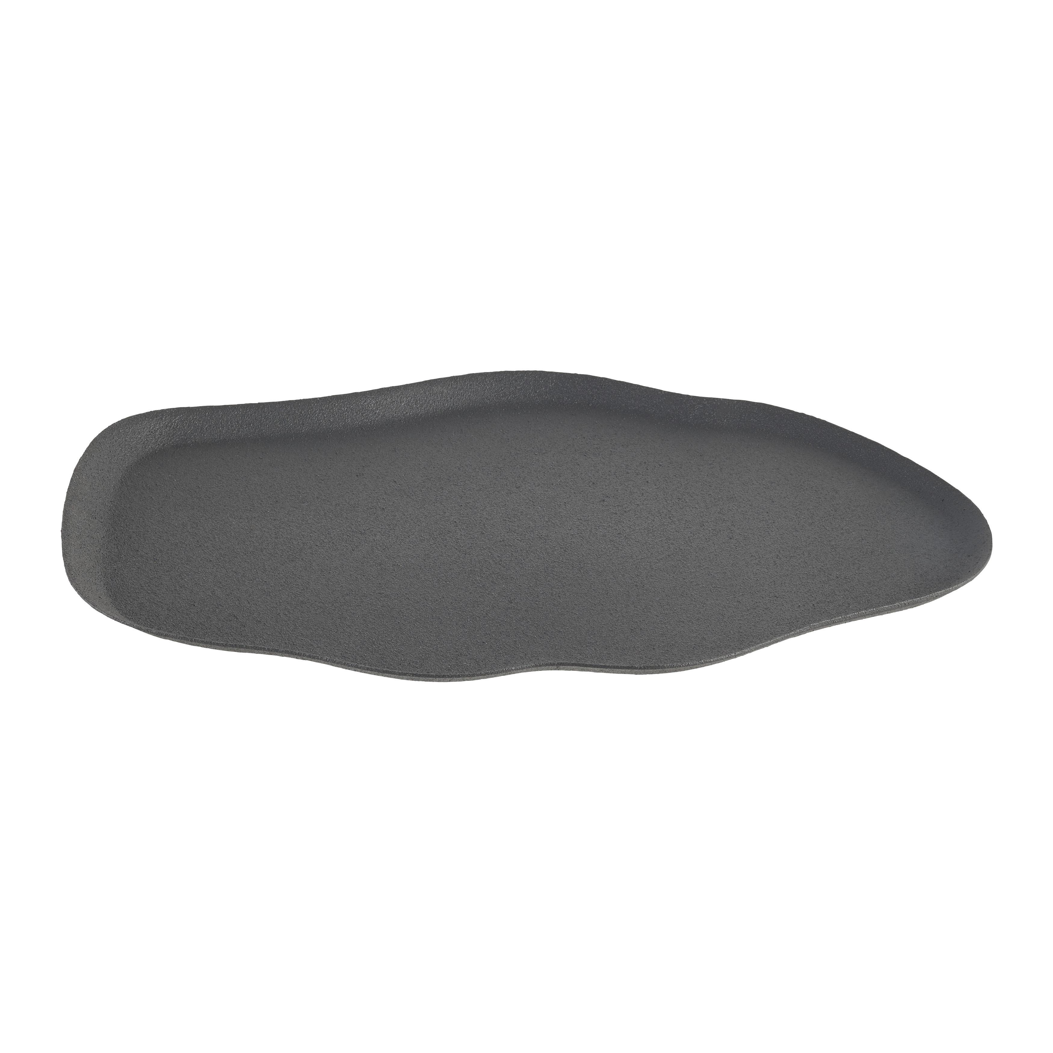 Dekotablett Esana I Schwarz - Schwarz, MODERN, Metall (18/1/13cm) - Modern Living