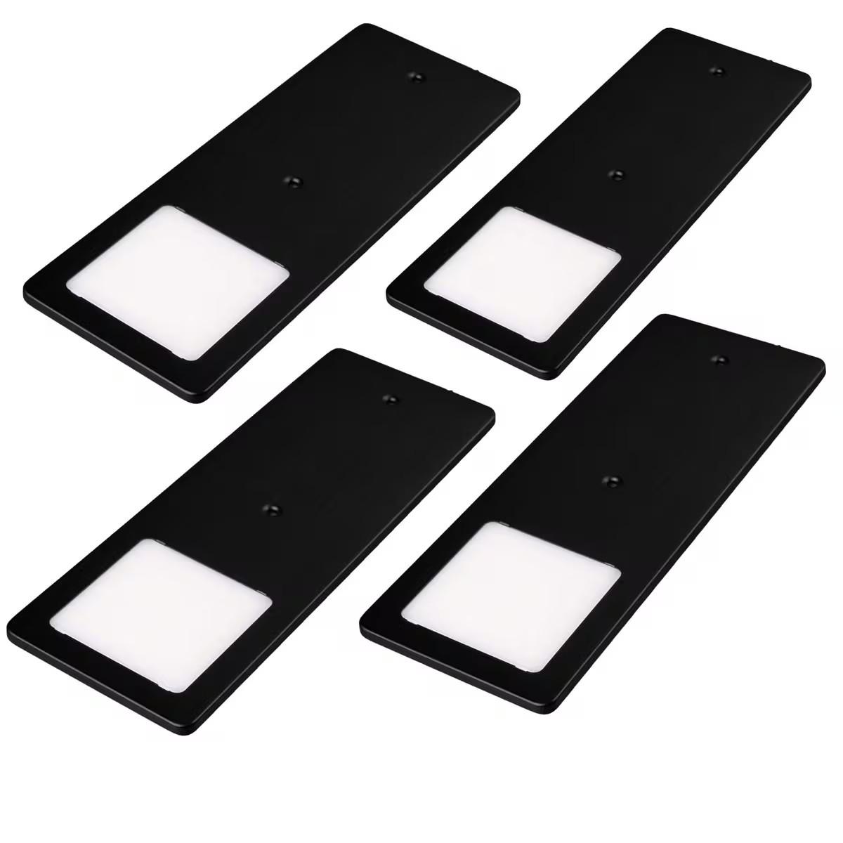 Unterbauleuchten Set 105454 Schwarz max. 5 Watt - Schwarz, MODERN, Metall - HKT