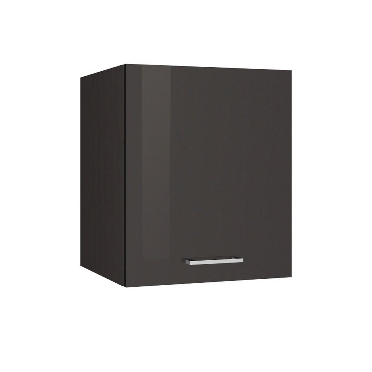 Küchenoberschrank Mailand Graphitfarben - Silberfarben/Graphitfarben, MODERN, Holzwerkstoff/Metall (50/57/34cm) - Held