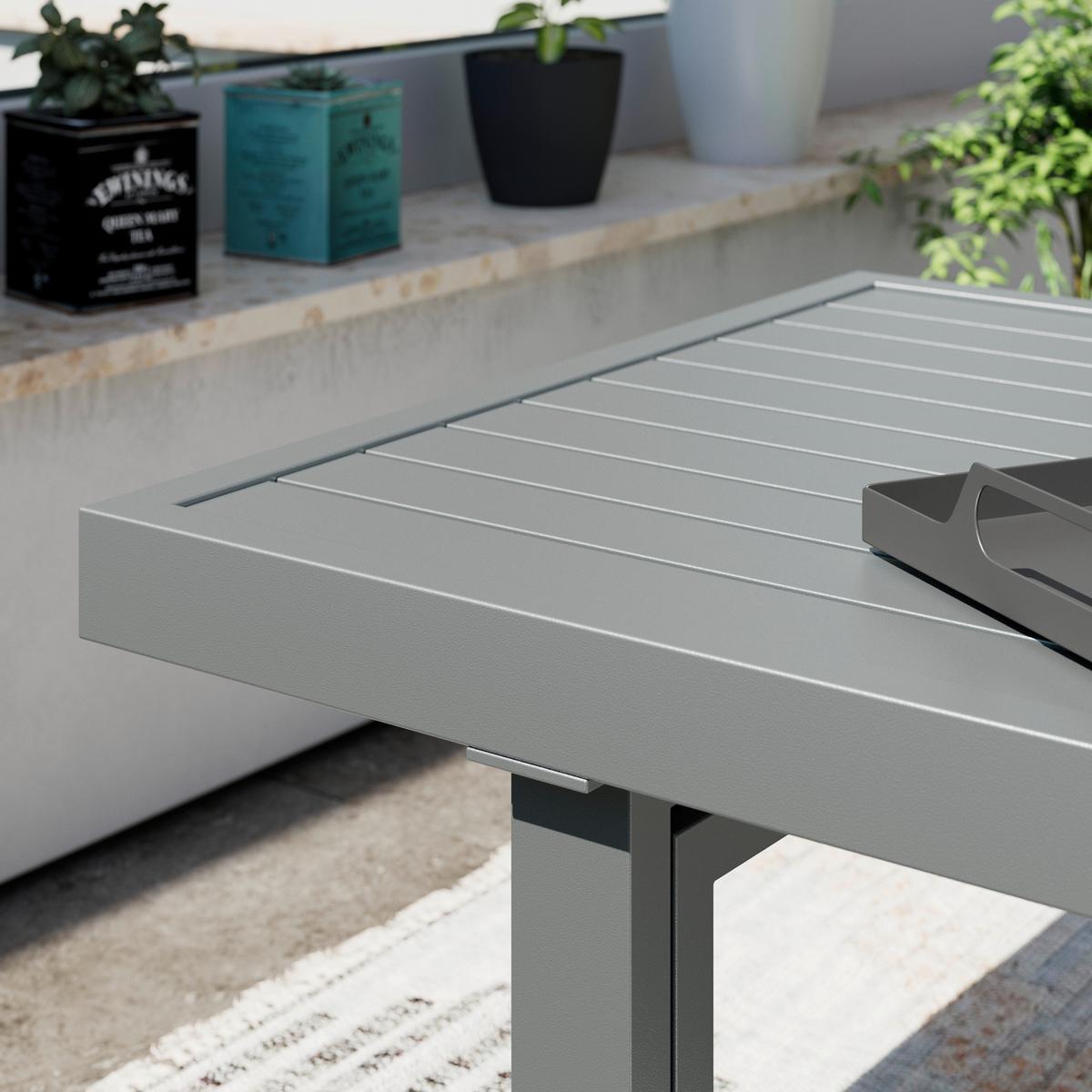 KOMPLET MEBLI TARASOWYCH JESSE - szary, Modern, metal (176/71/75cm) - Mömax