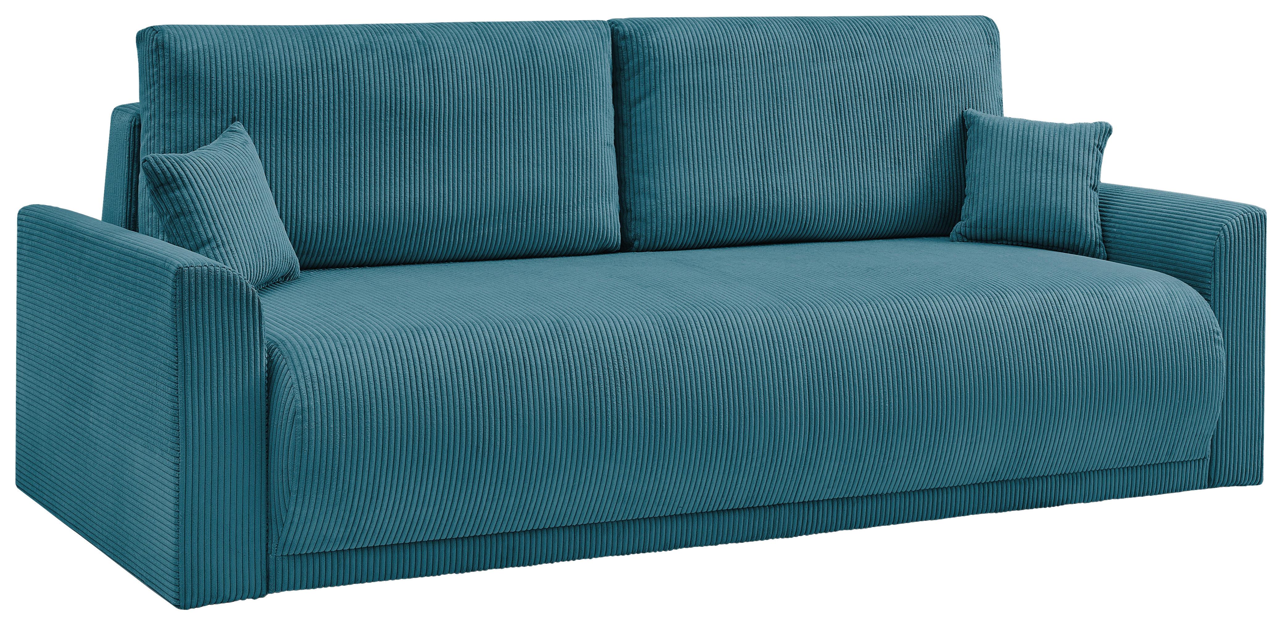 Canapea extensibila KIM - turcoaz, Modern, lemn (234/90/103cm) - Modern Living