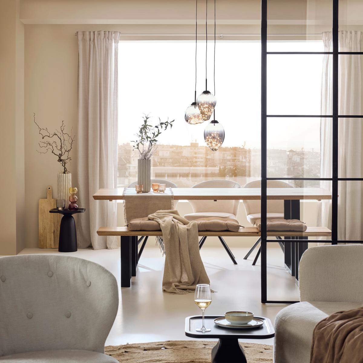 LED-Hängeleuchte Exclo Schwarz max. 24 Watt - Schwarz, MODERN, Glas/Metall (39/39/120cm) - Mömax