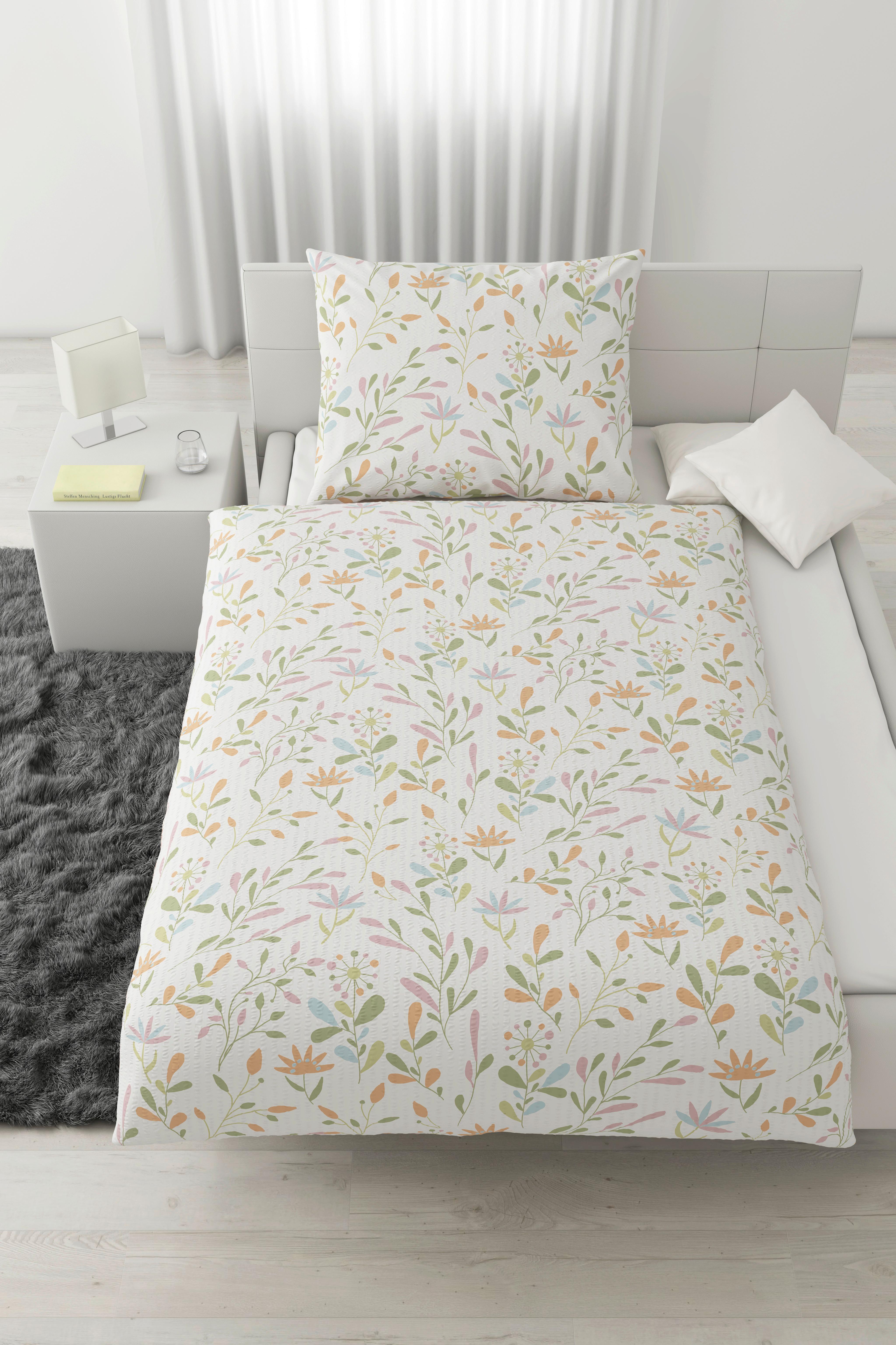 BETTWÄSCHESET MARINA - Weiss, Konventionell, Textil (160/210cm) - Mömax