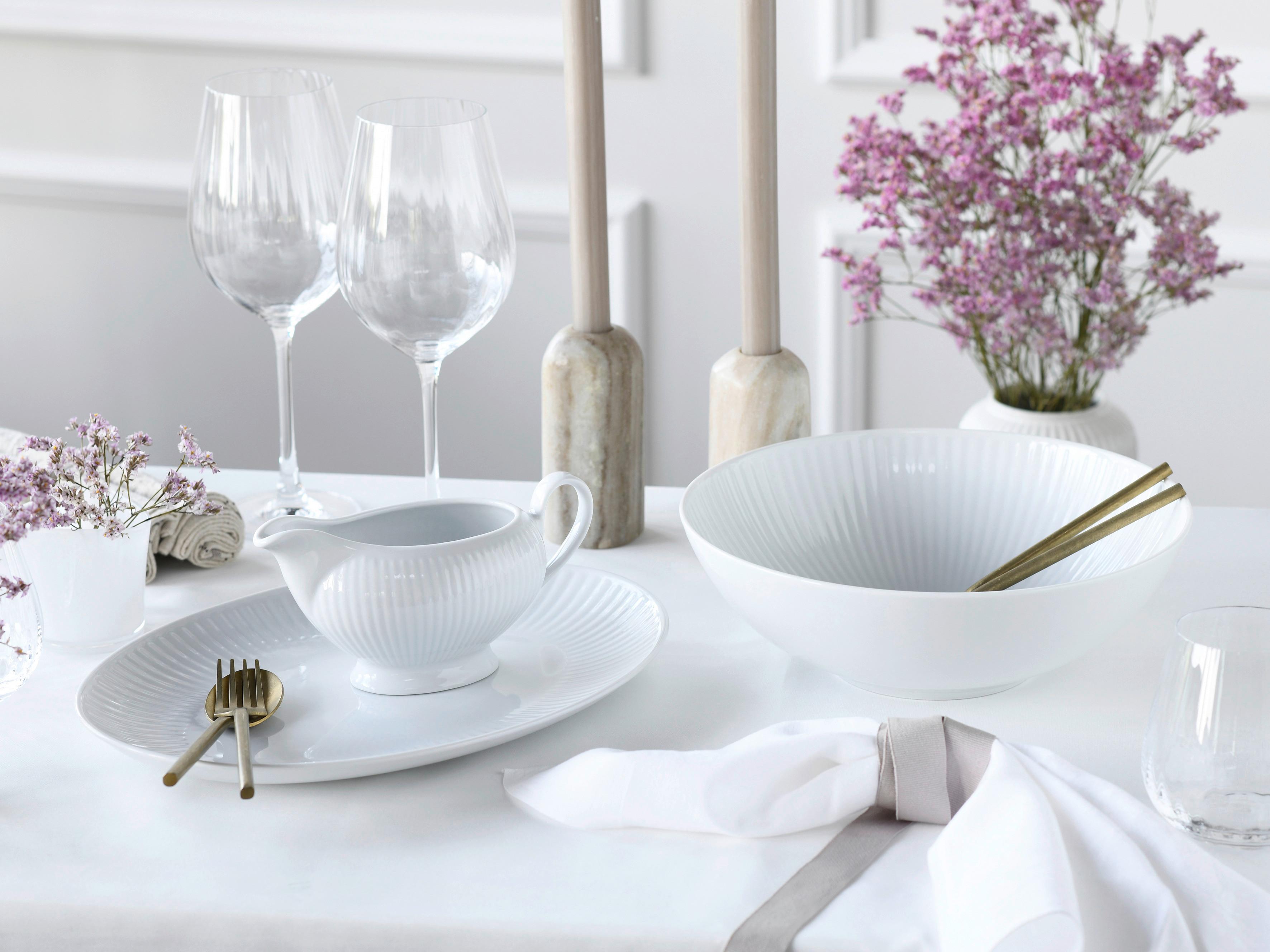 Set Za Zajtrk Valencia, 3-Delni - bela, Design, keramika - Creatable