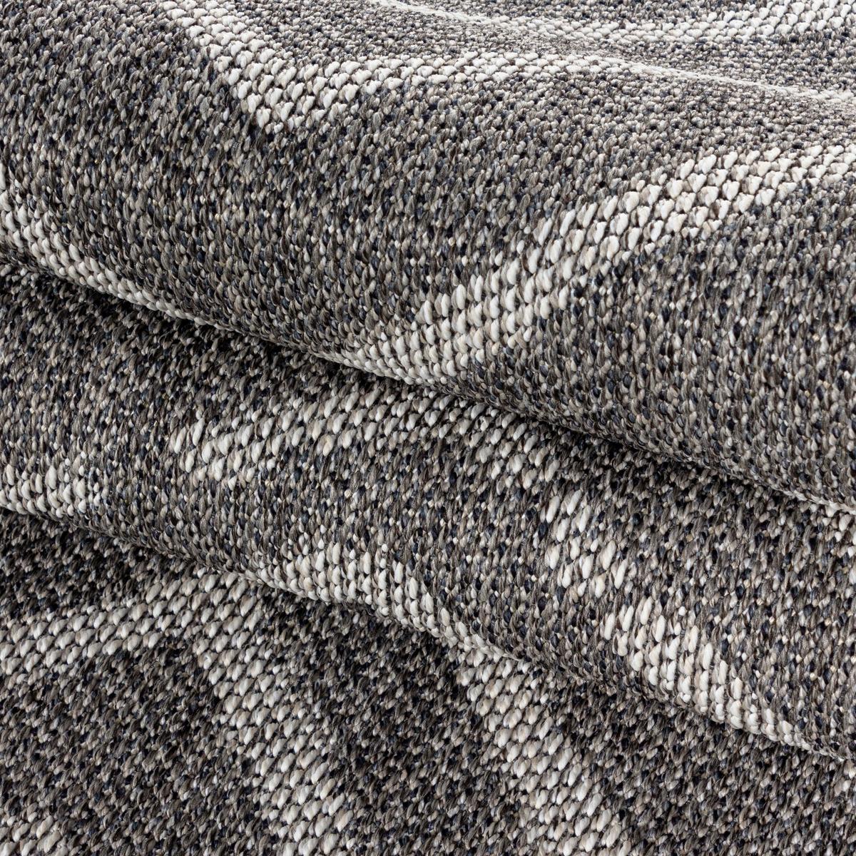 Flachwebeteppich Aruba Grau ca. 140x200cm - Grau, Design, Textil (140/200cm) - Novel