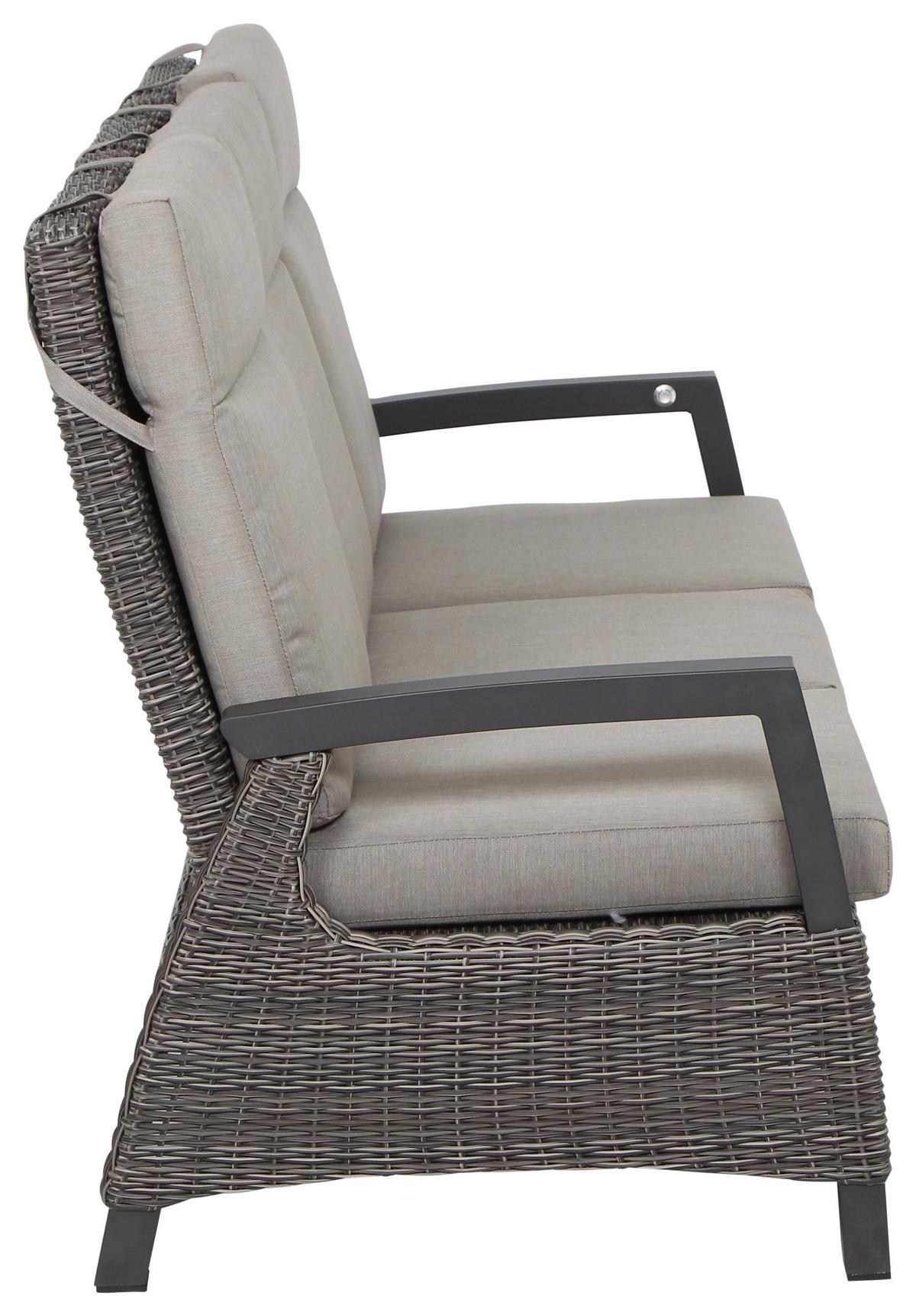Loungegarnitur Corido Grau - Basics, Keramik/Kunststoff (72/103/160cm) - Siena Garden