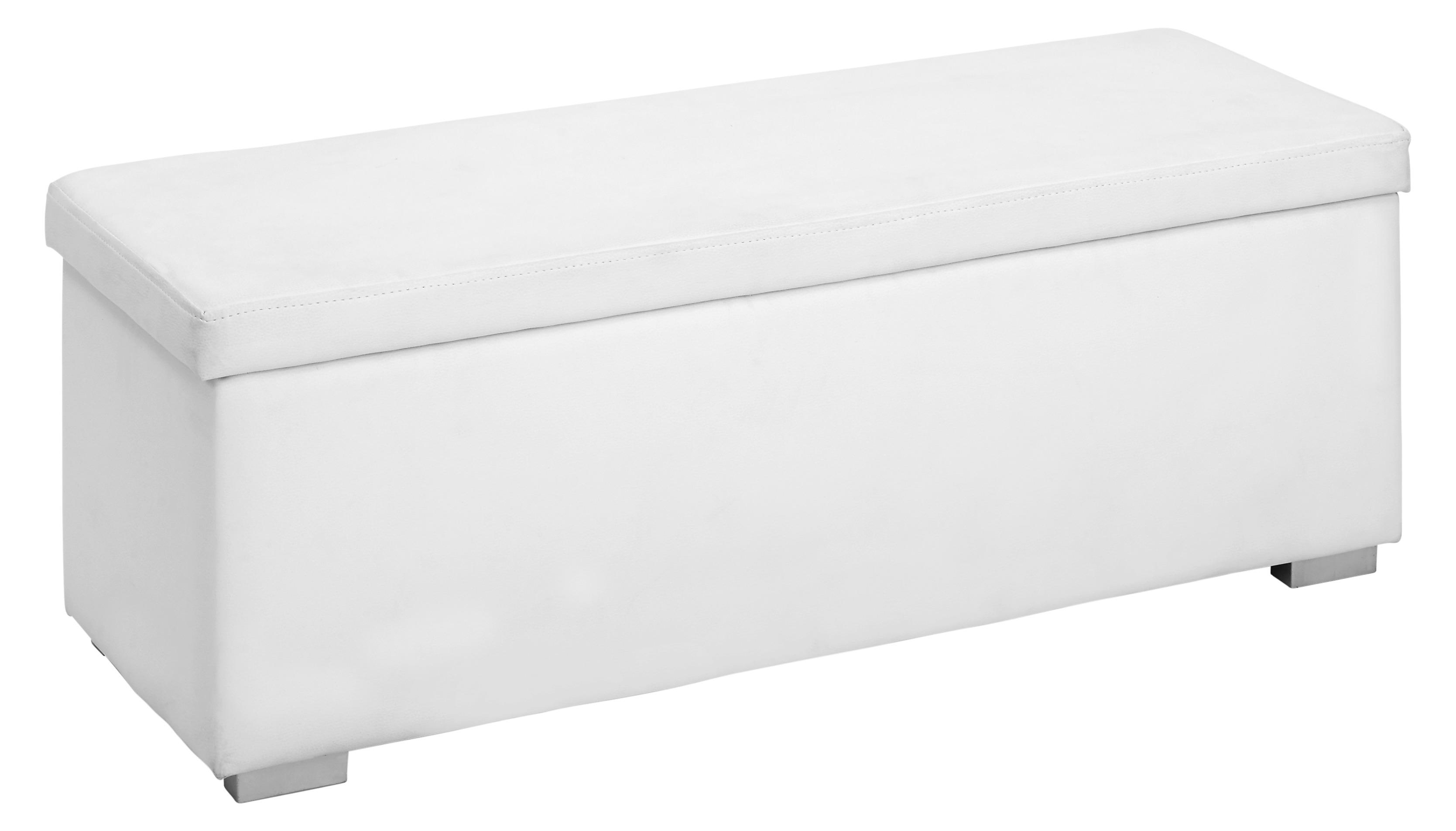 Klop S Skrinjo Universal Ii - bela/srebrna, umetna masa/leseni material (112/40/39cm) - Modern Living