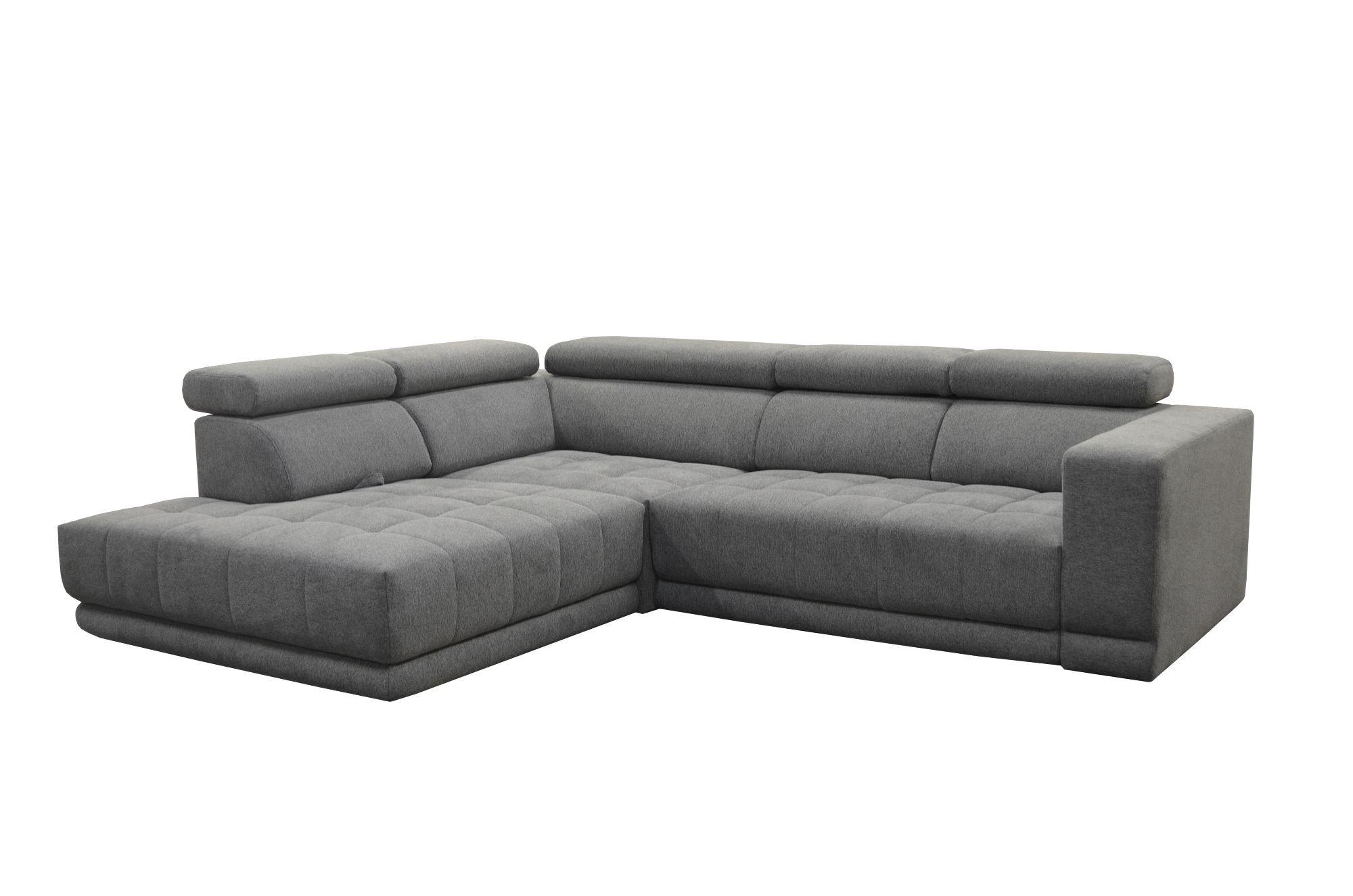 Kutna Garnitura Portland - siva/crna, Konvencionalno, tekstil/plastika (230cm) - Mömax