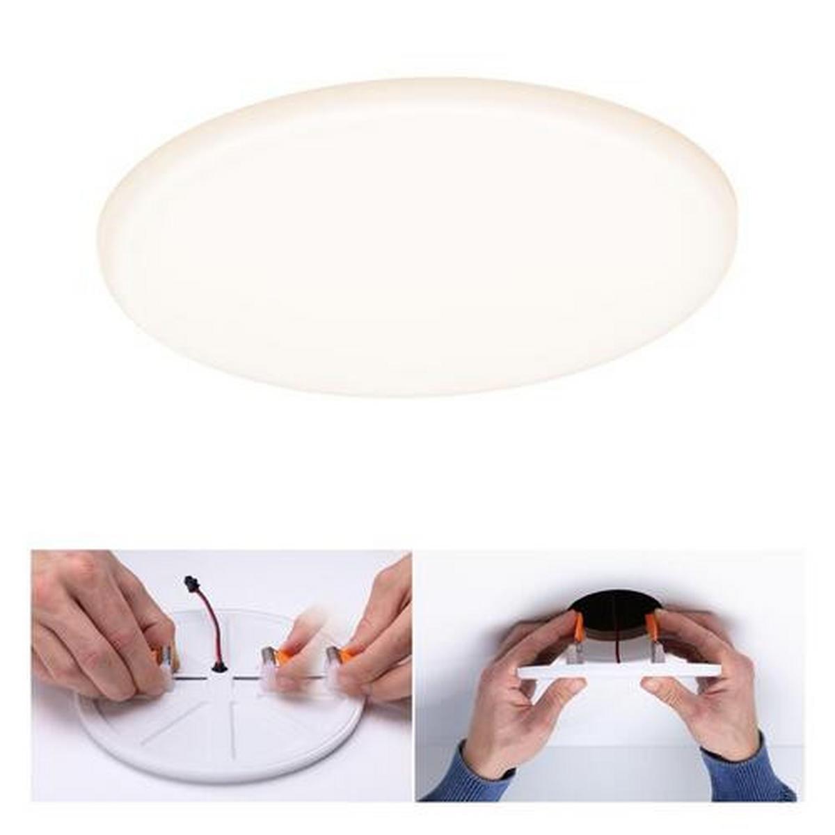 LED-Paneel in Weiß max. 17 Watt - Weiß, Basics, Kunststoff (18,5/1cm) - Paulmann
