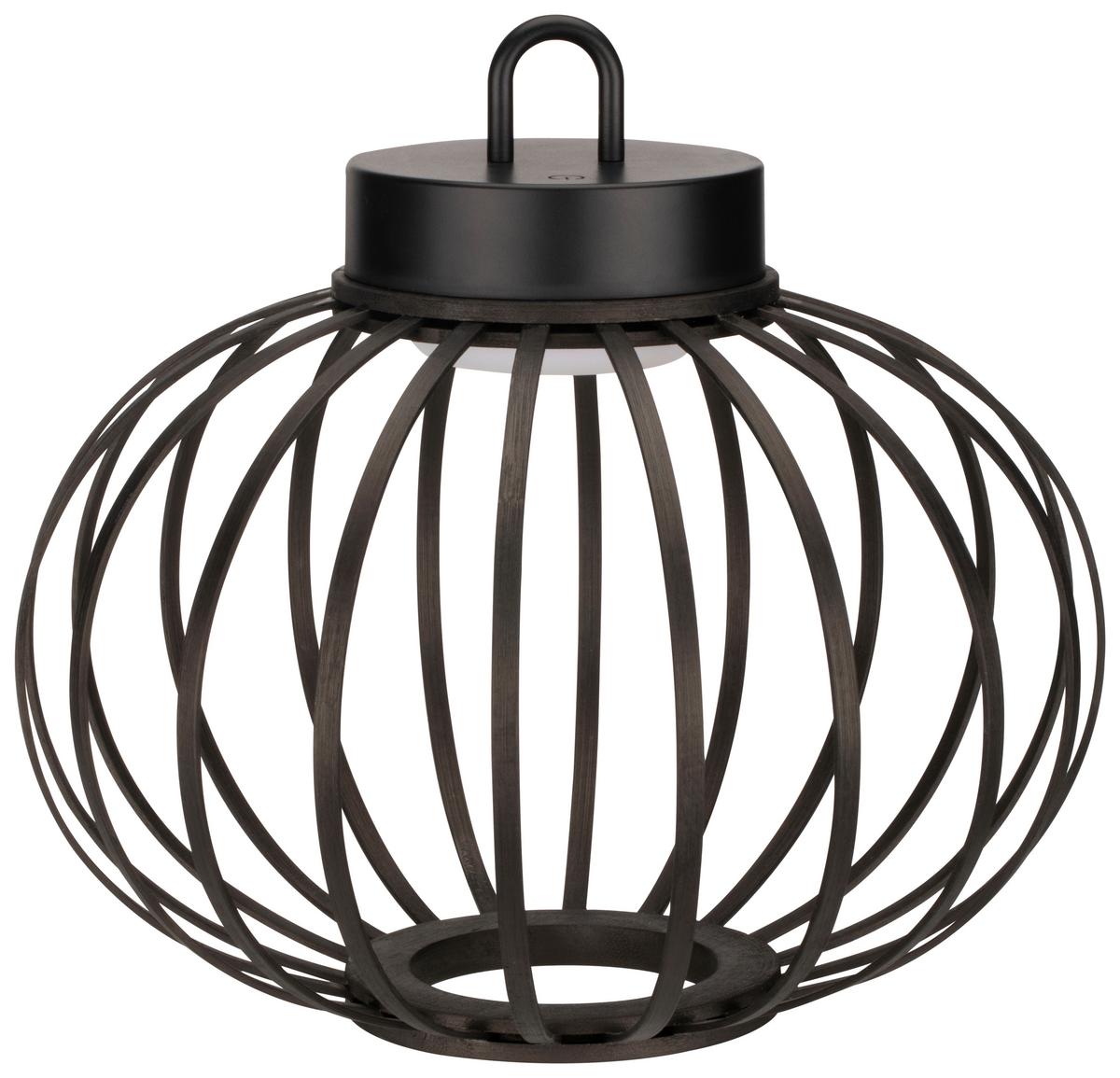 LAMPA ZEWNĘTRZNA LED PUNO - czarny, Modern, tworzywo sztuczne/materiały naturalne (25/21,5cm) - Modern Living