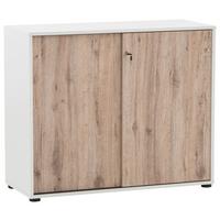 Aktenschrank U 1000 ST WeißW.eiche ca.100,1x83,6x41cm - Wildeiche/Weiß, MODERN, Holzwerkstoff (100,1/83,6/41cm) - MID.YOU