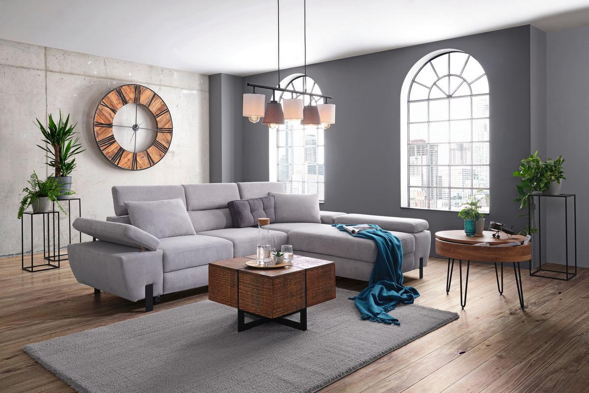 Coltar MOLINA MINI - gri deschis, Modern, lemn/textil (277/90/93cm) - Mömax