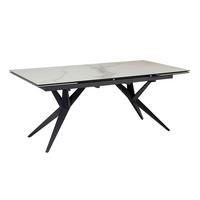 Raztegljiva Jedilna Miza Marble, Keramika, 180-260x95cm - črna/bela, Design, kovina/keramika (180/95/76cm) - MID.YOU
