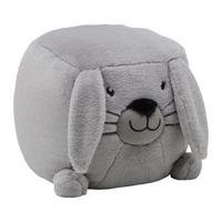 Kinderhocker Sally Hase Kunstpelz Grau/Schwarz - Grau, KONVENTIONELL, Textil (40/30/40cm) - Premium Living