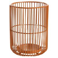 Windlicht Cindy I in Braun Ø ca. 20cm - Braun, Basics, Glas/Metall (20/15cm) - Modern Living