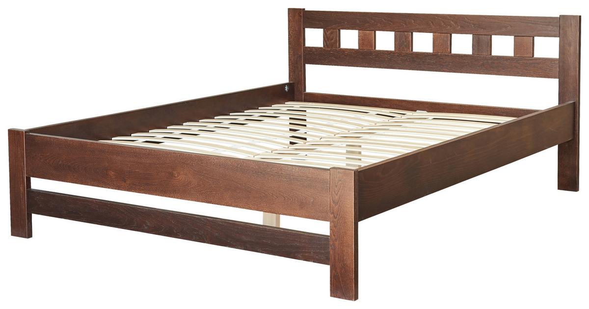 Ágy Tömörfa 140x200cm Verona New - sötétbarna, Konventionell, fa (140/200cm)