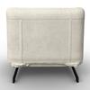 BÄDDFÅTÖLJ LUNA - vit/svart, Modern, metall/textil (92/86/80cm) - Bessagi Home