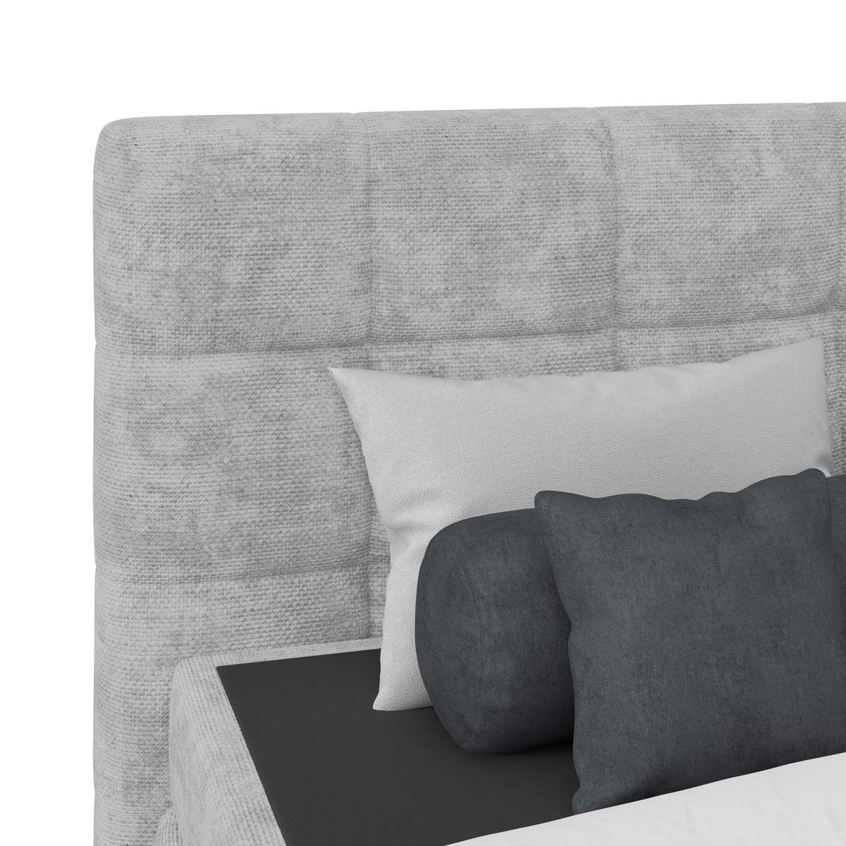 PAT BOX VEGA - gri deschis/verde, Trend, lemn/textil (160/200cm) - Modern Living