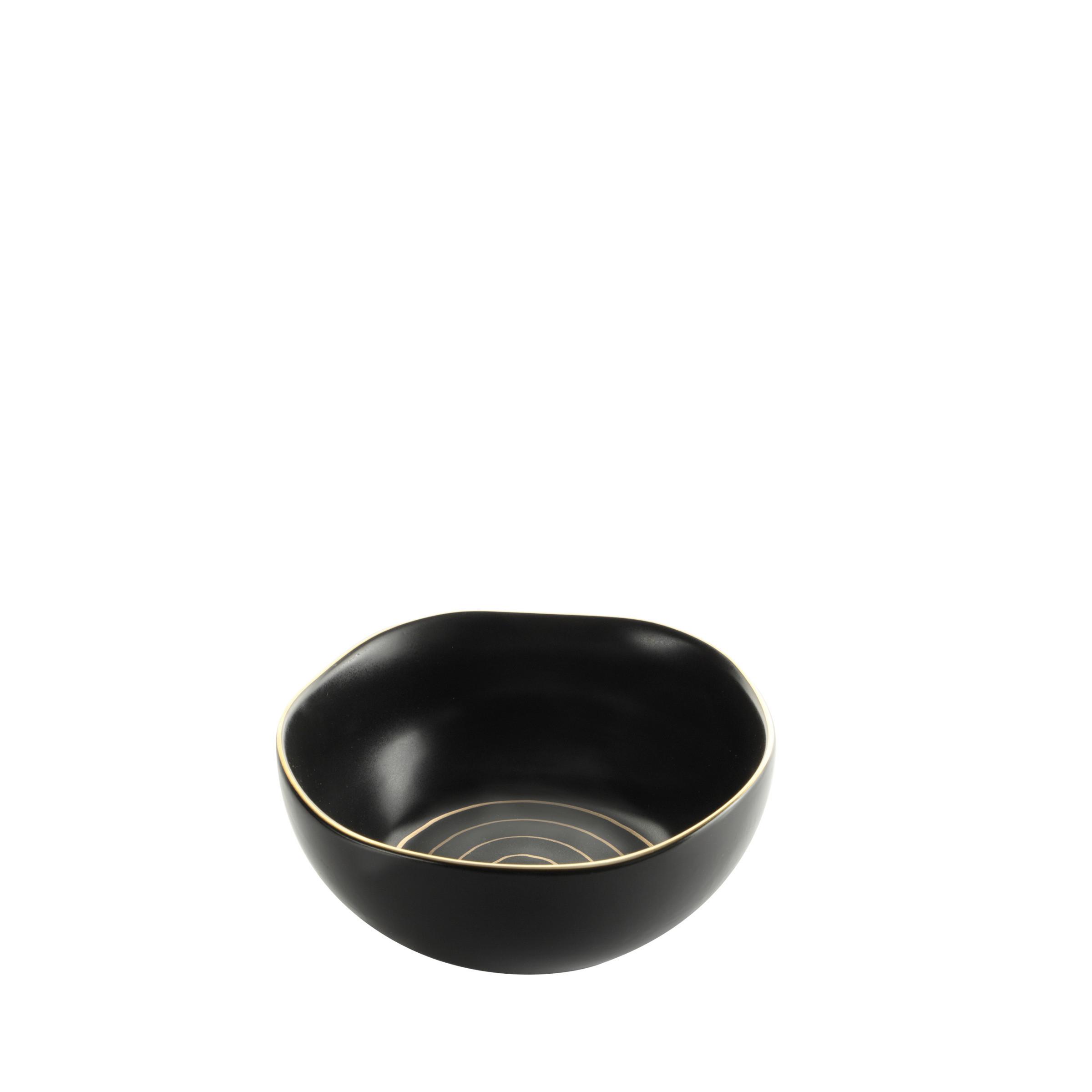 Müslischale Onix aus Porzellan Ø ca. 15cm - Goldfarben/Schwarz, MODERN, Keramik (15/7cm) - Mömax