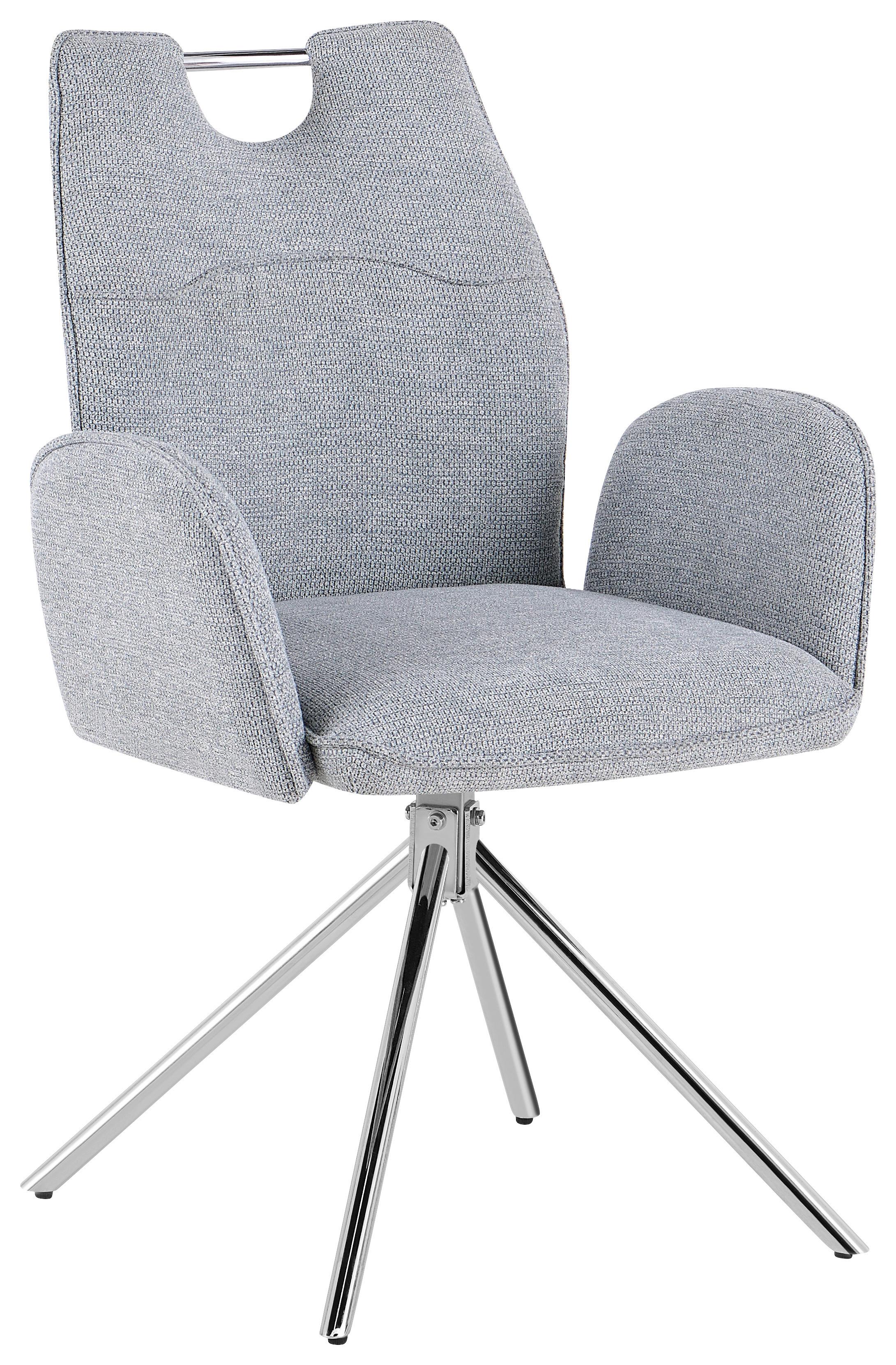 Stolica Brenda - siva/boje kroma, Moderno, metal (65/94/61cm) - Premium Living