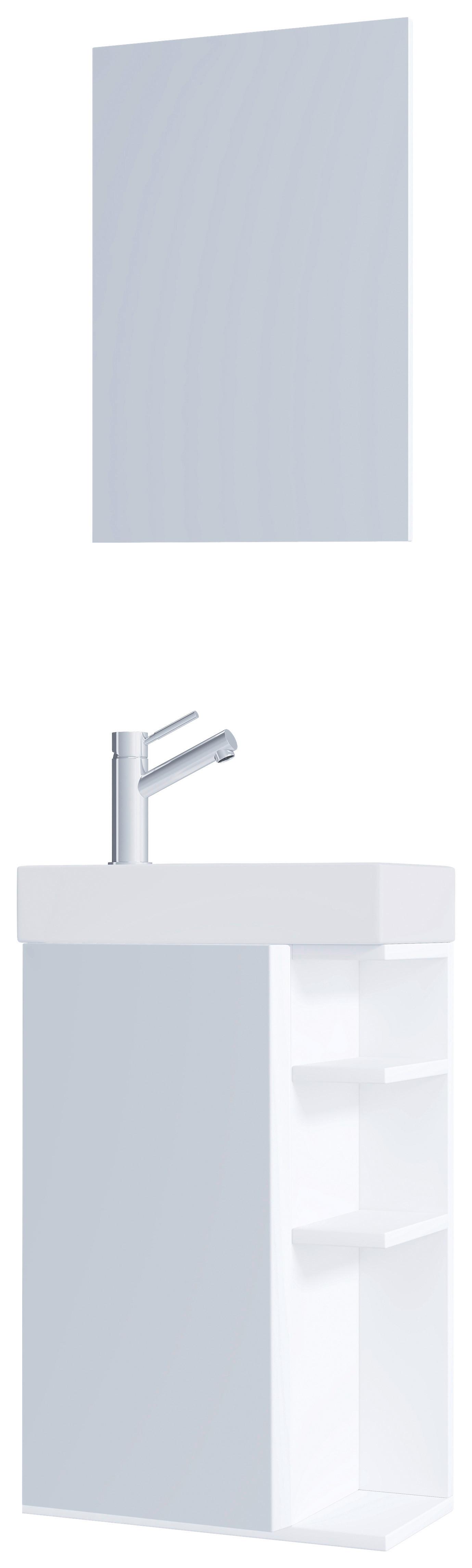 GÄSTEBAD LUMIA - Weiss, Modern, Glas/Keramik (40cm) - MID.YOU