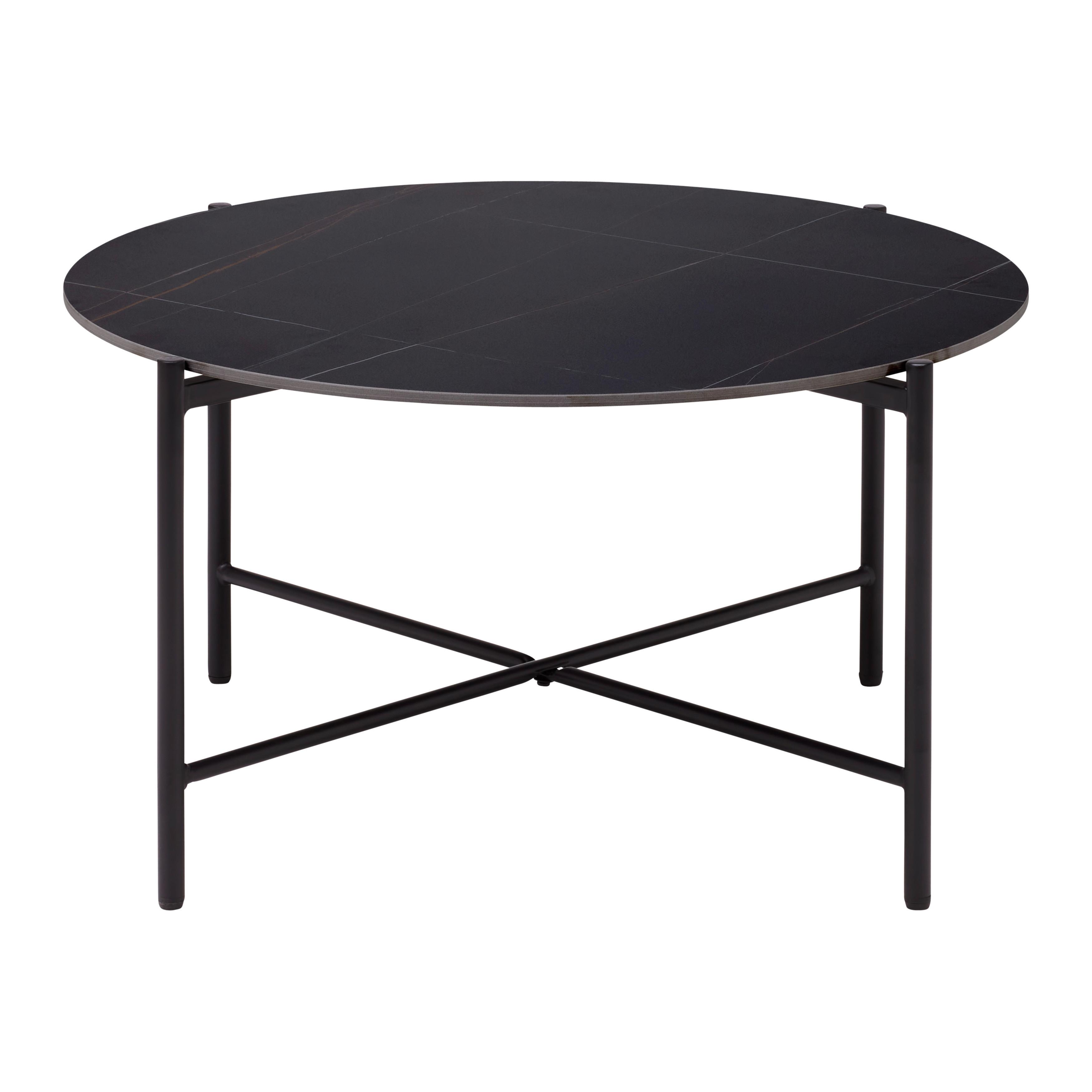 SOFFBORD MONZA - svart, Modern, metall/keramik (80/80/43cm) - Mömax