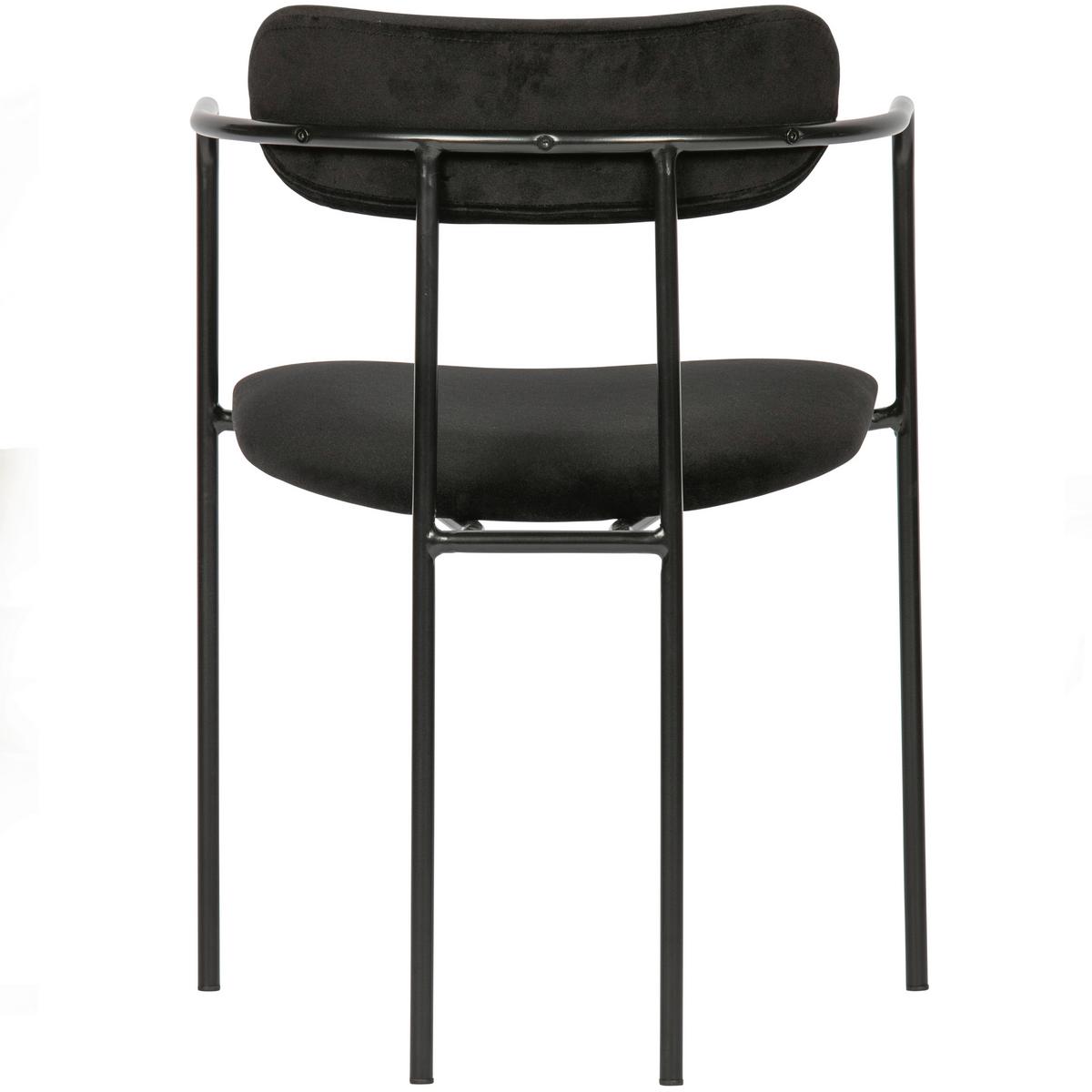 Armlehnstuhl-Set Ivy Schwarz B: 52cm - Schwarz, MODERN, Textil/Metall (52/74/50cm) - Livetastic