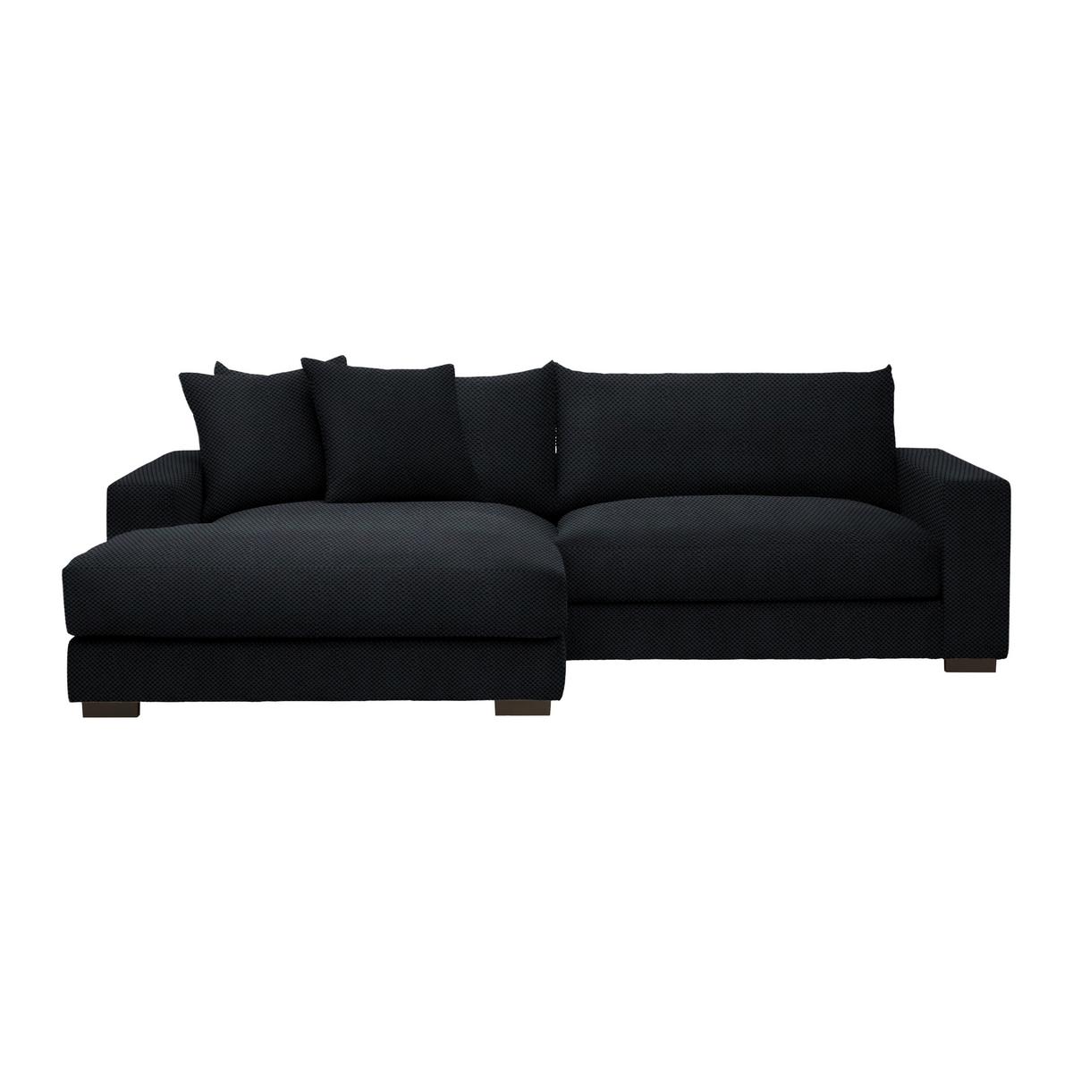 Ecksofa Pedro Schwarz - Schwarz, MODERN, Textil (180/83/265cm) - Mömax
