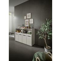 Badezimmer Ice Kaschmir 2-teilig - Kaschmir/Schwarz, Trend, Holzwerkstoff/Kunststoff (120cm) - MID.YOU