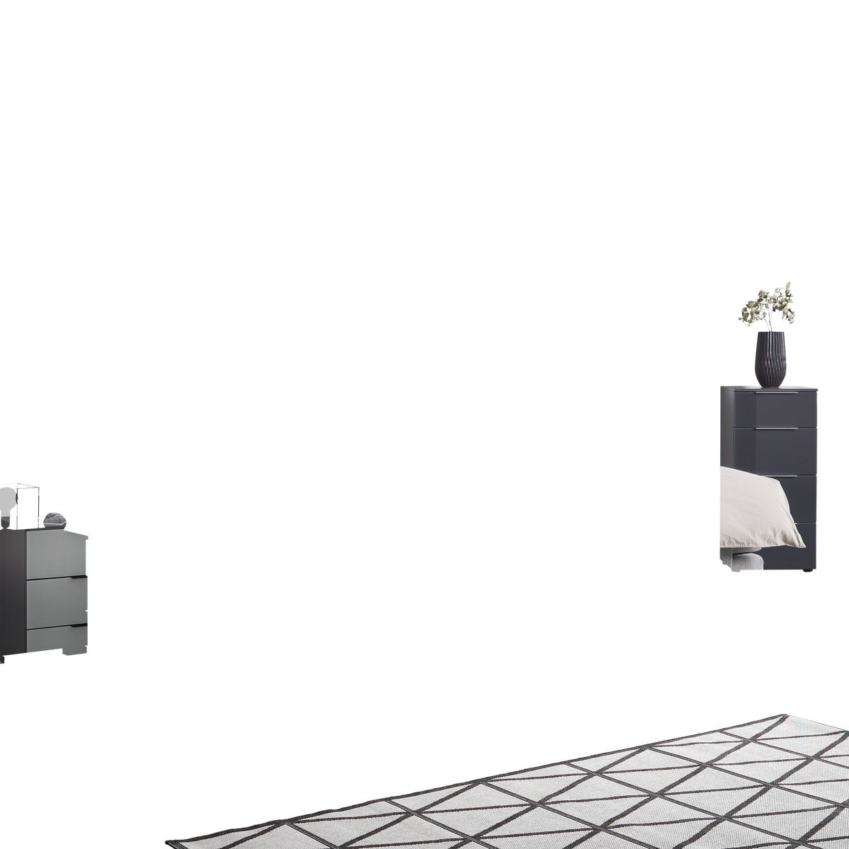 Boxspringbett in Grau ca. 160x200cm - Schwarz/Grau, Konventionell, Holz/Holzwerkstoff (165/122/210cm) - Premium Living