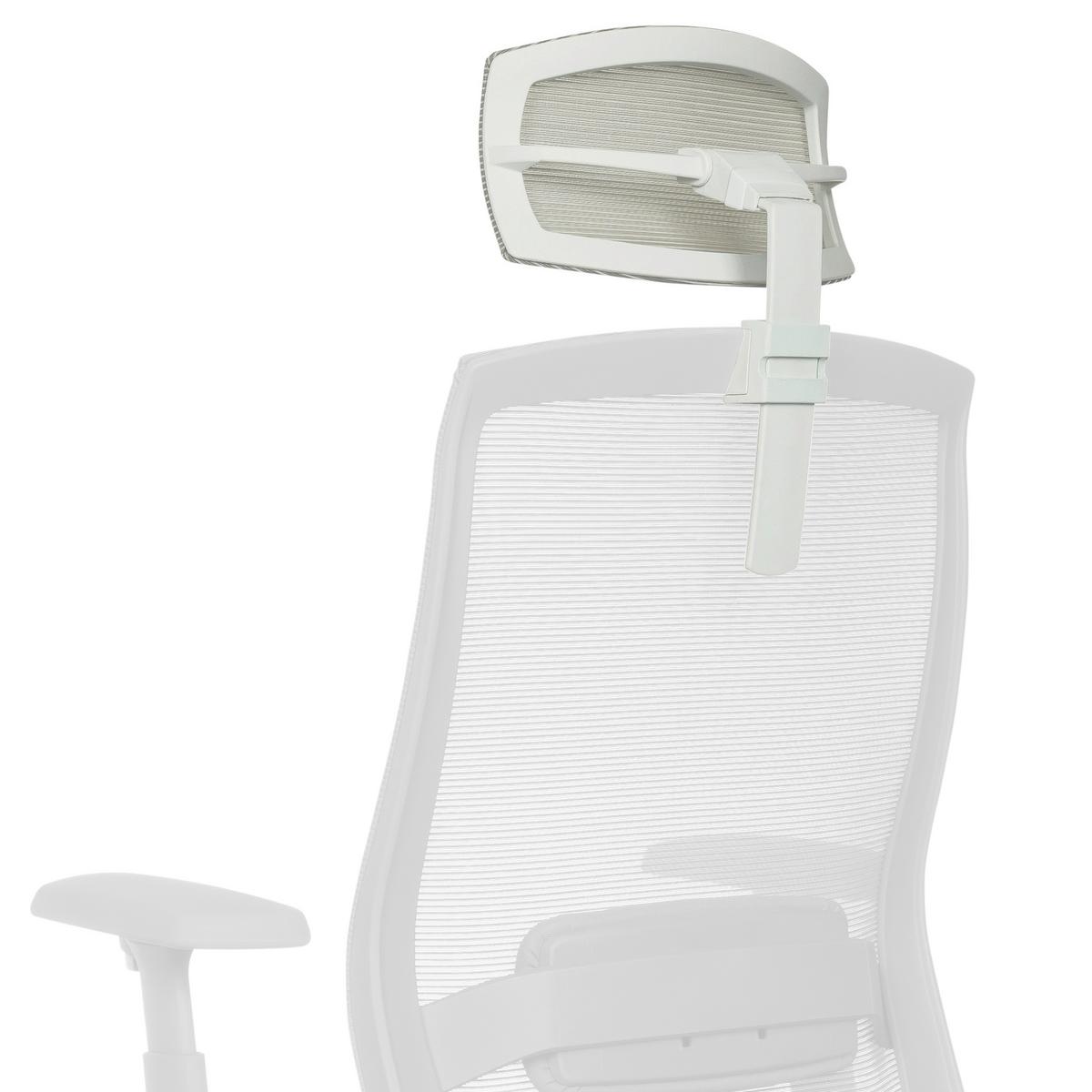 Naslon Za Glavo Aspen, Bela - bela, Moderno, umetna masa/tekstil (29/15-30/12cm) - MID.YOU