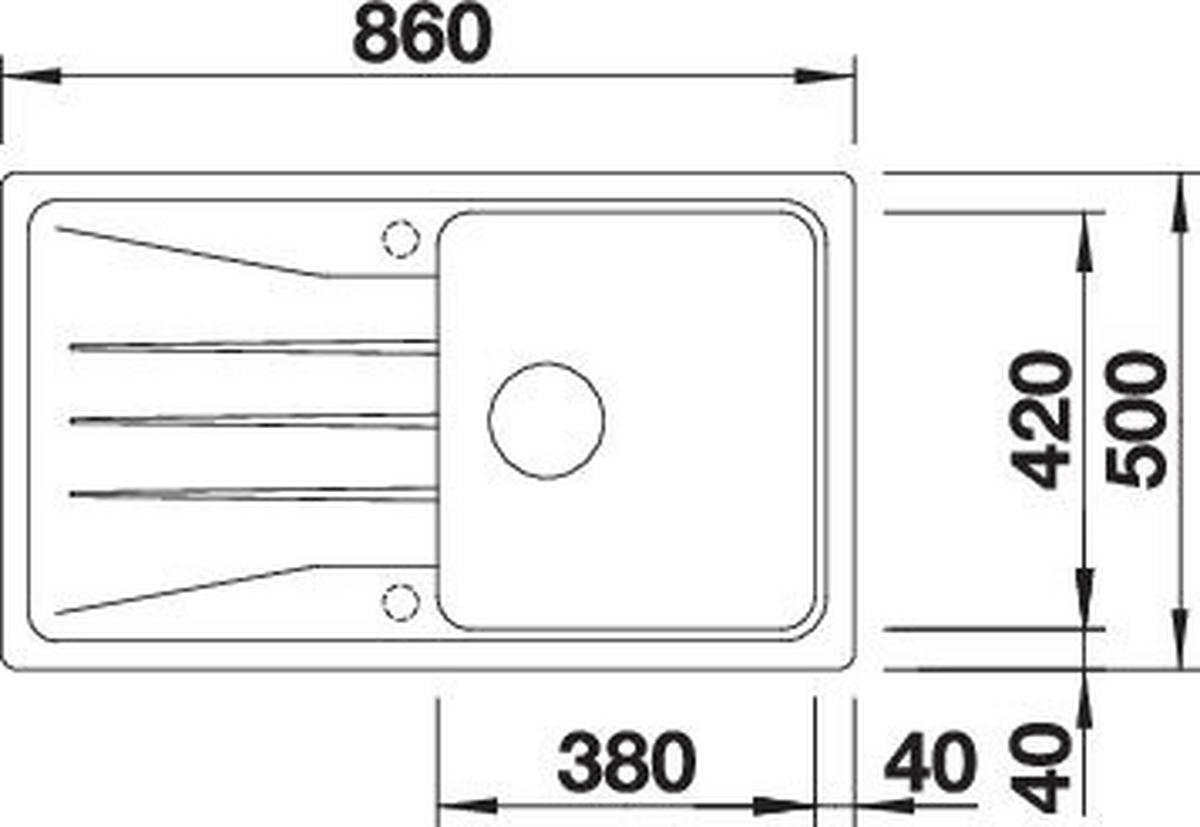 Mosogatótálca Blanco Sona 5s Tartufo - Basics, kő (86/50cm) - Blanco