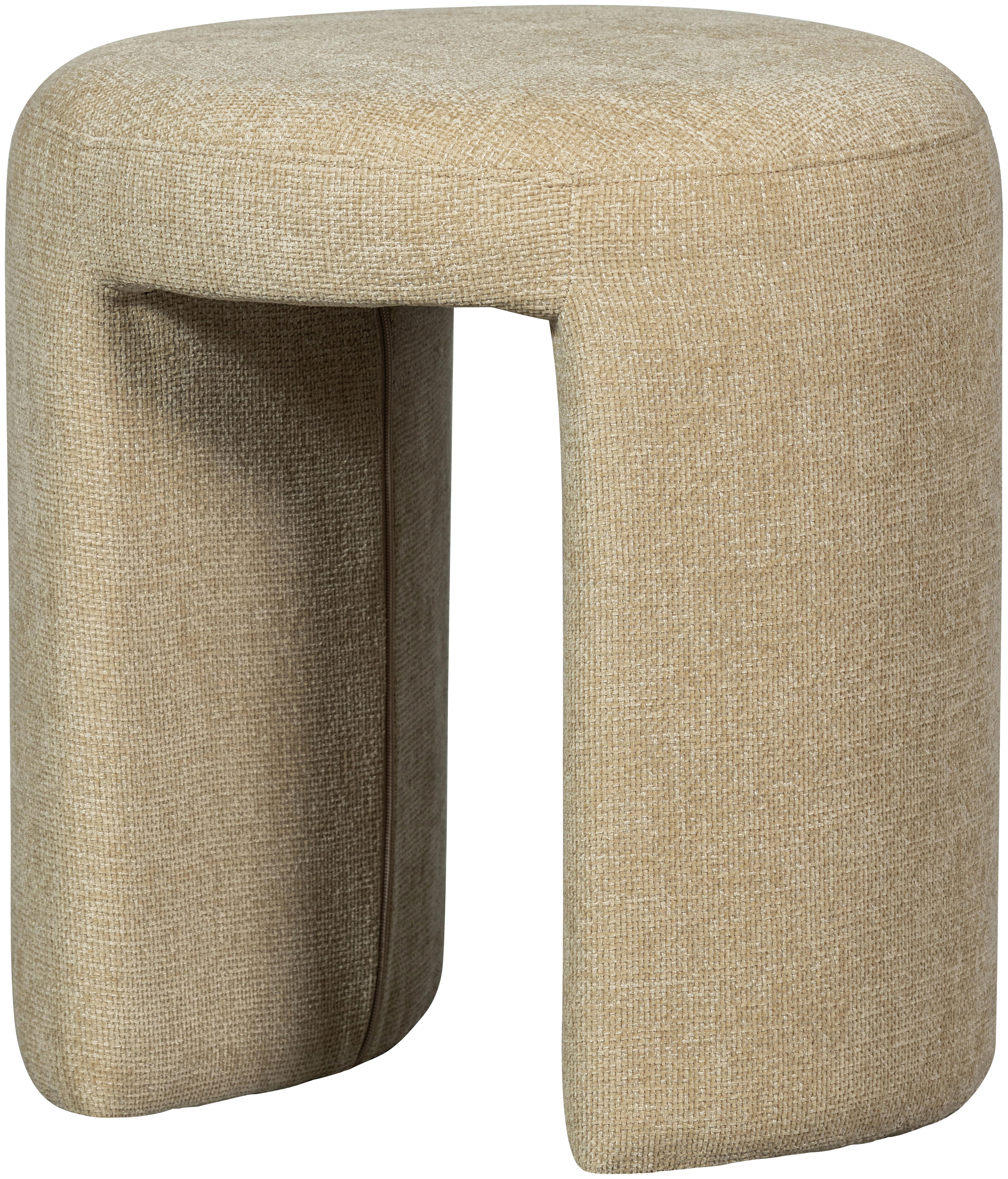 Hocker Charlie Naturfarben - Naturfarben, Design, Textil (45/47/45cm) - Livetastic