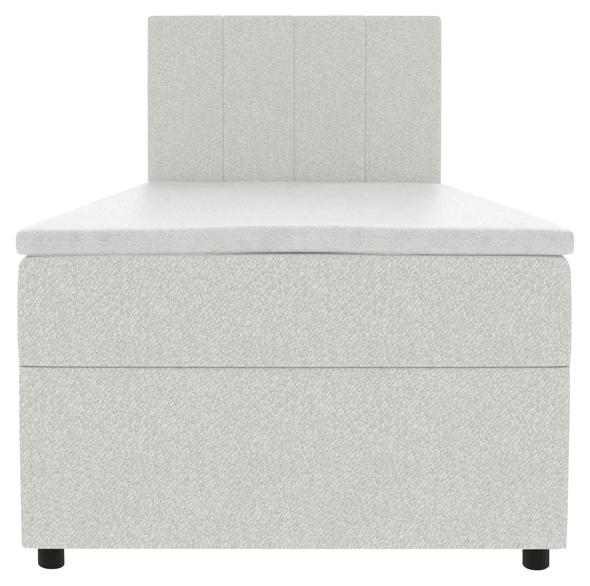 Boxbett Odin Grau ca. 120x200cm - Schwarz/Grau, KONVENTIONELL, Kunststoff/Textil (120/200cm) - Based