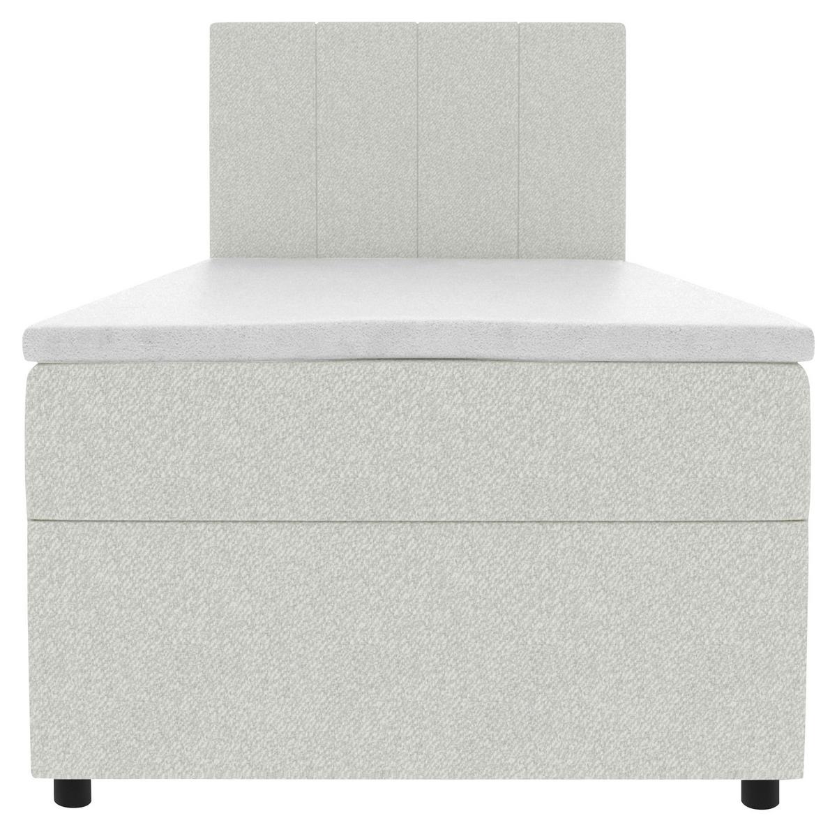 Boxbett Odin Grau ca. 120x200cm - Schwarz/Grau, KONVENTIONELL, Kunststoff/Textil (120/200cm) - Based
