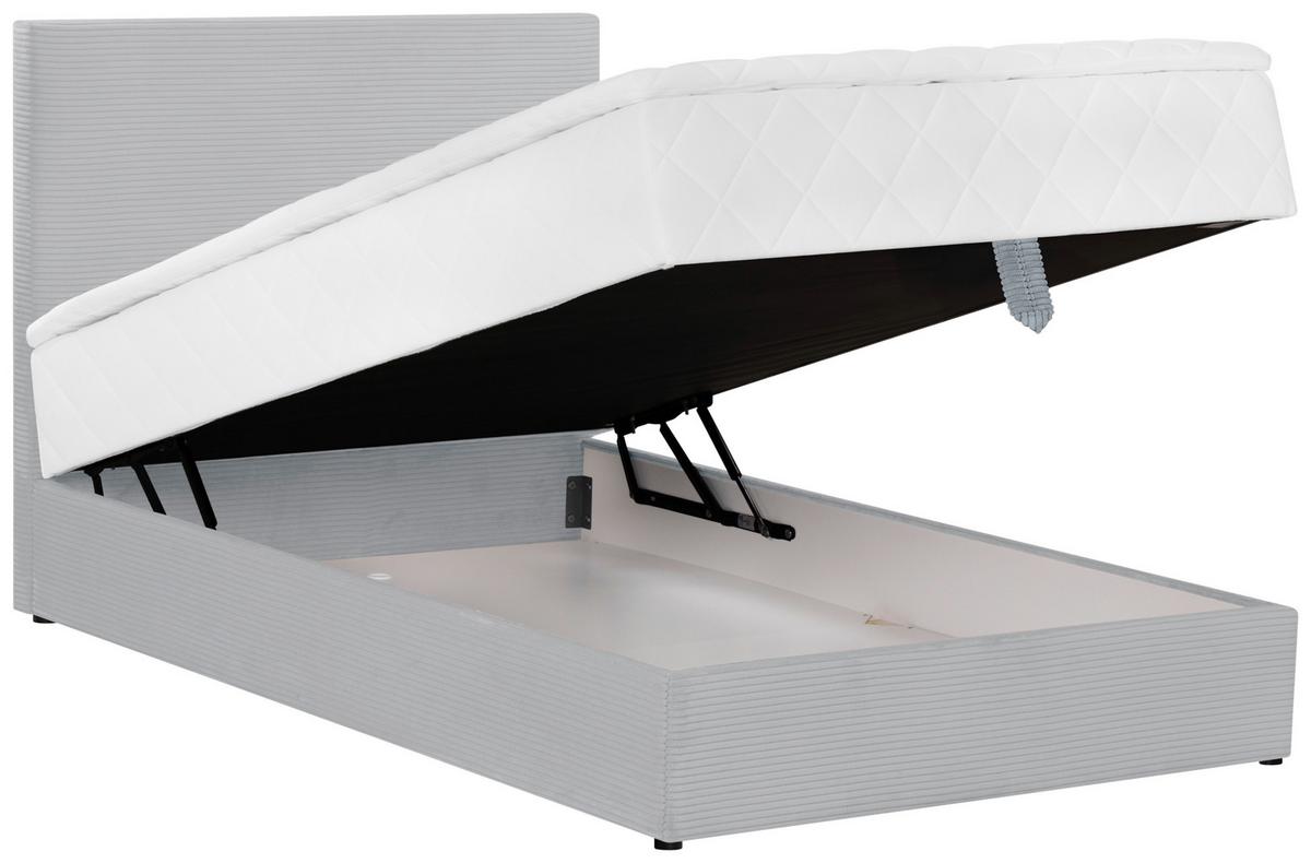 Boxbett Boxy Grau ca. 100x200cm - Grau, KONVENTIONELL, Textil (100/200cm) - Based