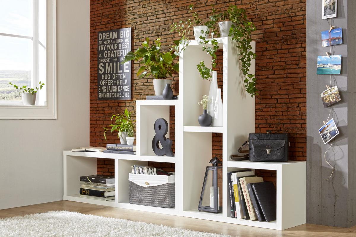 Raumteiler in Weiss - Weiss, Modern, Holzwerkstoff (125/83/35cm) - Mömax