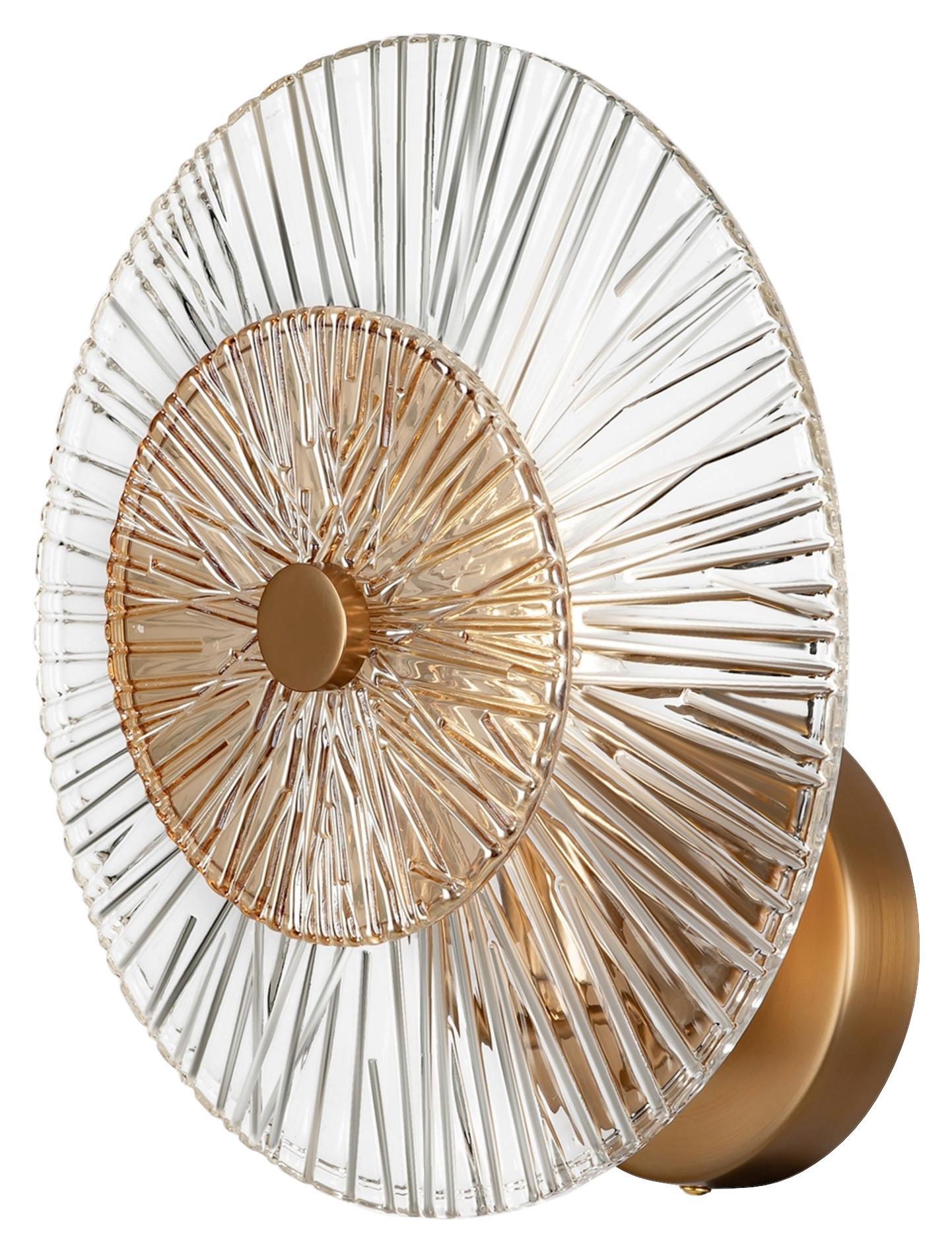 WANDLEUCHTE ASTER - Goldfarben, Basics, Glas/Metall (15,3/28/28cm) - MAYTONI