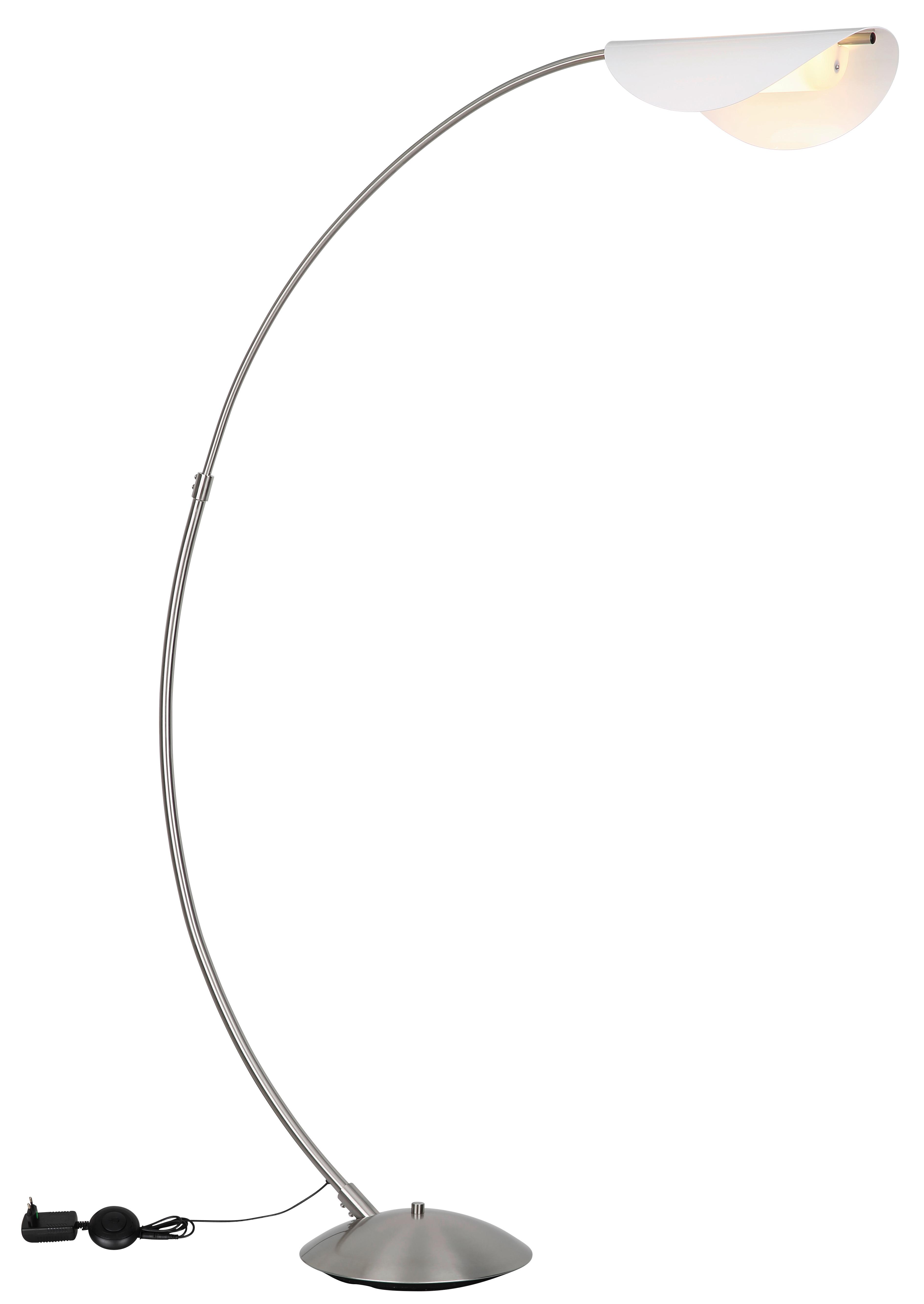 LED-STEHLEUCHTE 58032N ROBLES - Weiss/Schwarz, Design, Kunststoff/Metall (124/35/182cm) - Globo