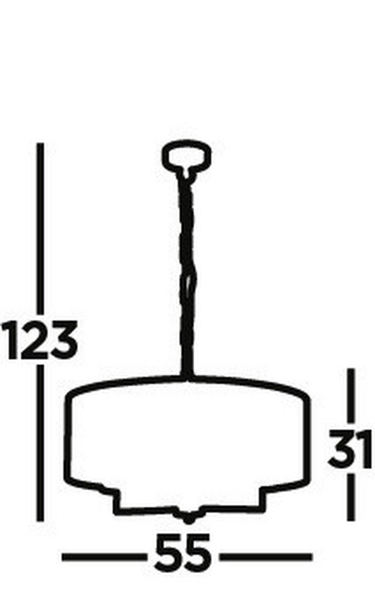 Függőlámpa Knightsbridge 4785-5ss - ezüstszínű/fehér, Design, textil/fém (55/123cm)
